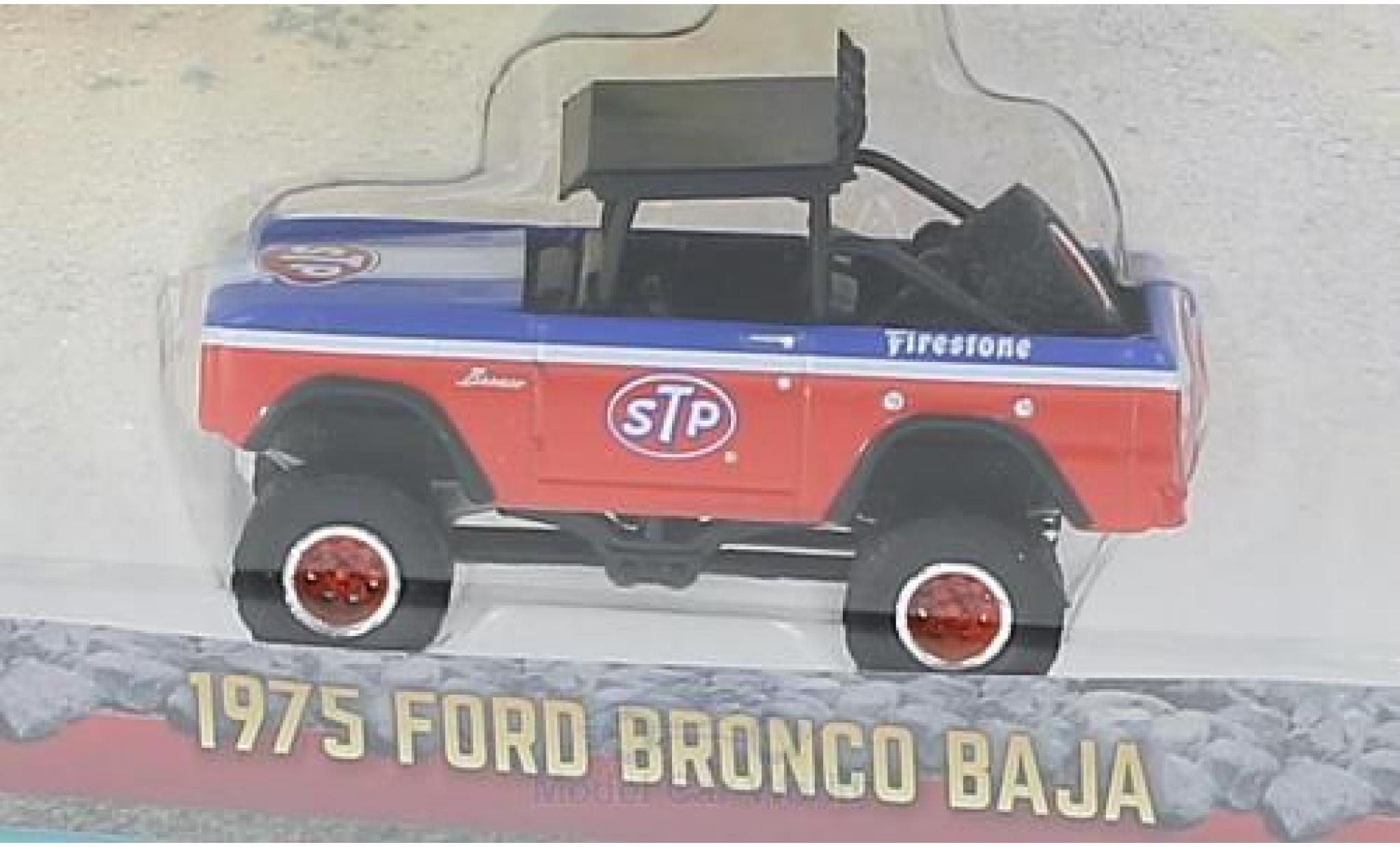 Ford Bronco 1/64 Greenlight Baja STP 1975 modellino in miniatura