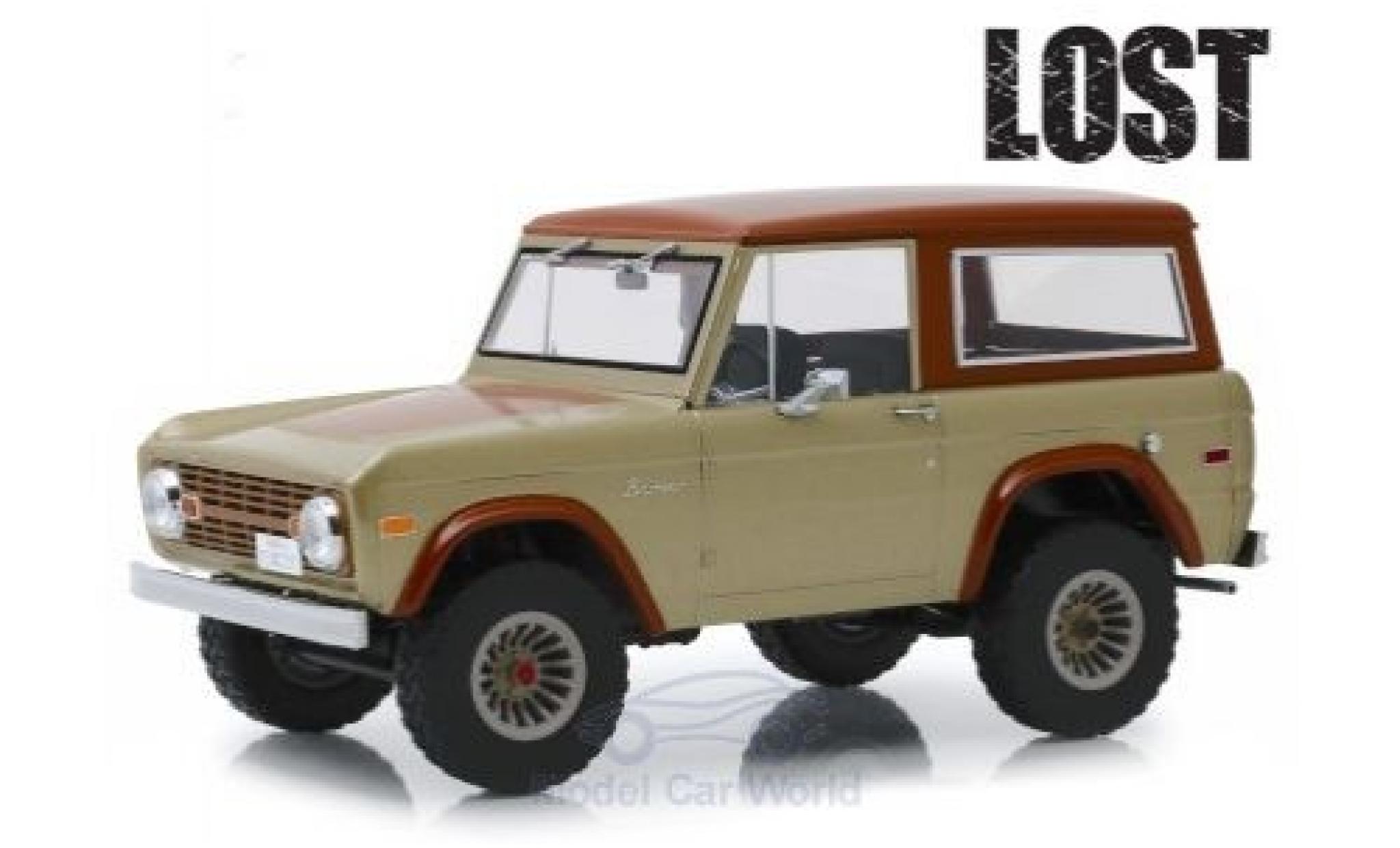 Ford Bronco 1/18 Greenlight beige/marroneee Lost (TV Serie) 1970 modellino in miniatura