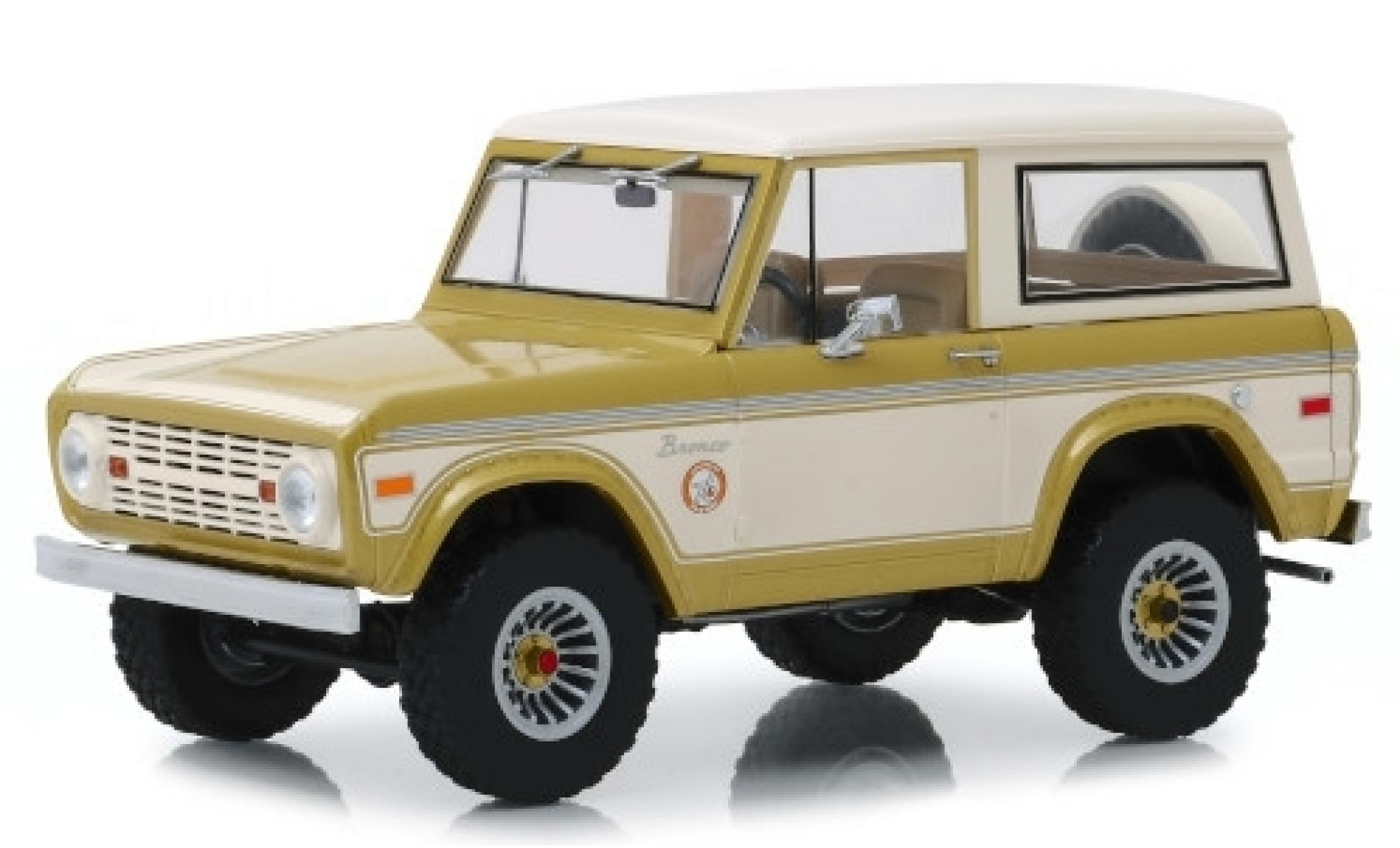 Ford Bronco 1/18 Greenlight Colorado Gold Rush gold/beige 1976 modellino in miniatura