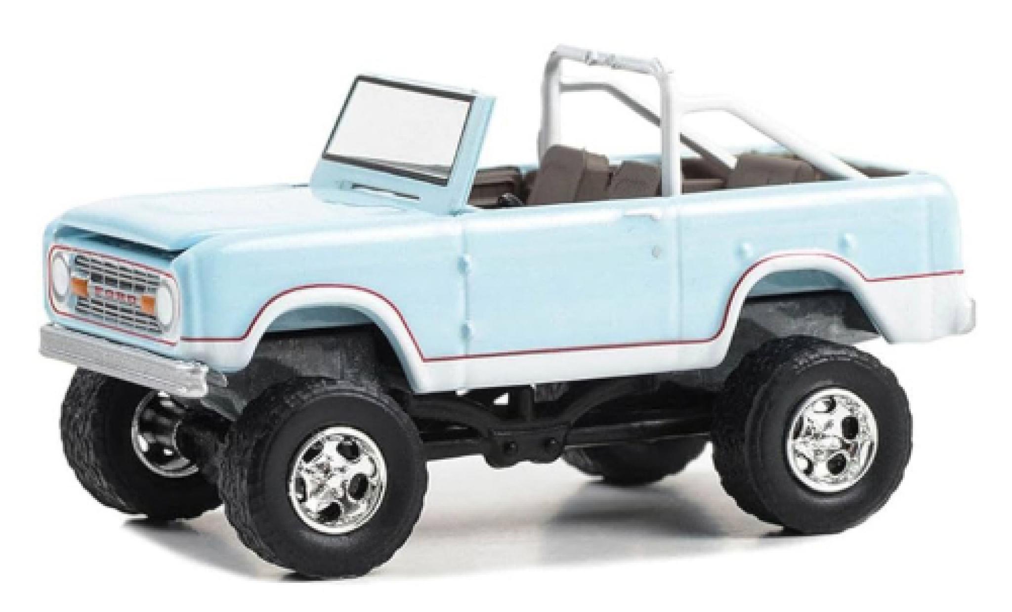 Ford Bronco 1/64 Greenlight Custom blau 1970 1:64 modellino in miniatura