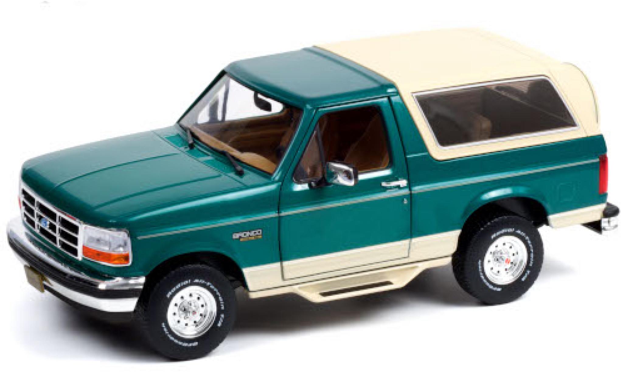 Ford Bronco 1/18 Greenlight Eddie Bauer Edition verde/beige 1993 modellino in miniatura