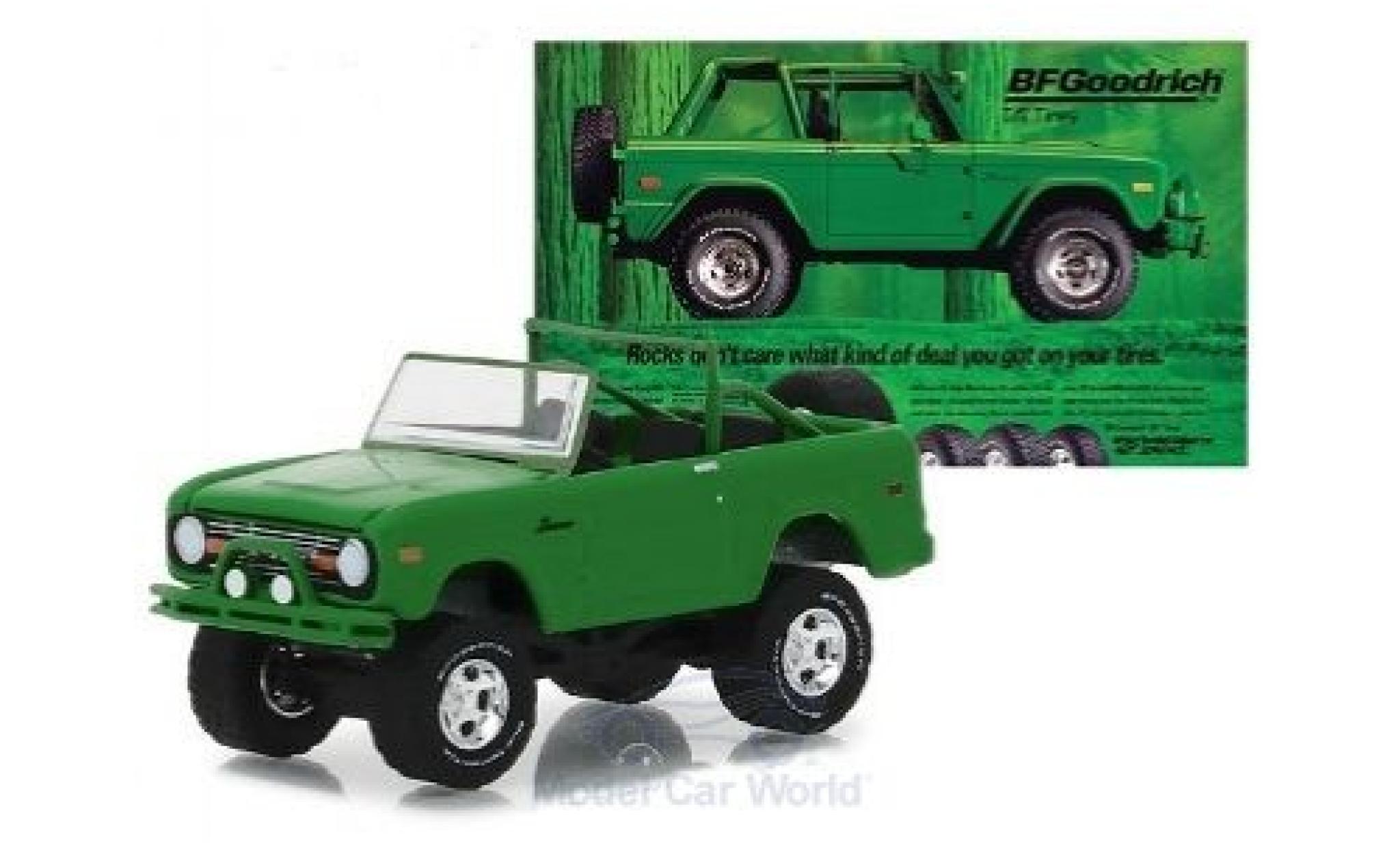 Ford Bronco 1/64 Greenlight verde 1971 modellino in miniatura