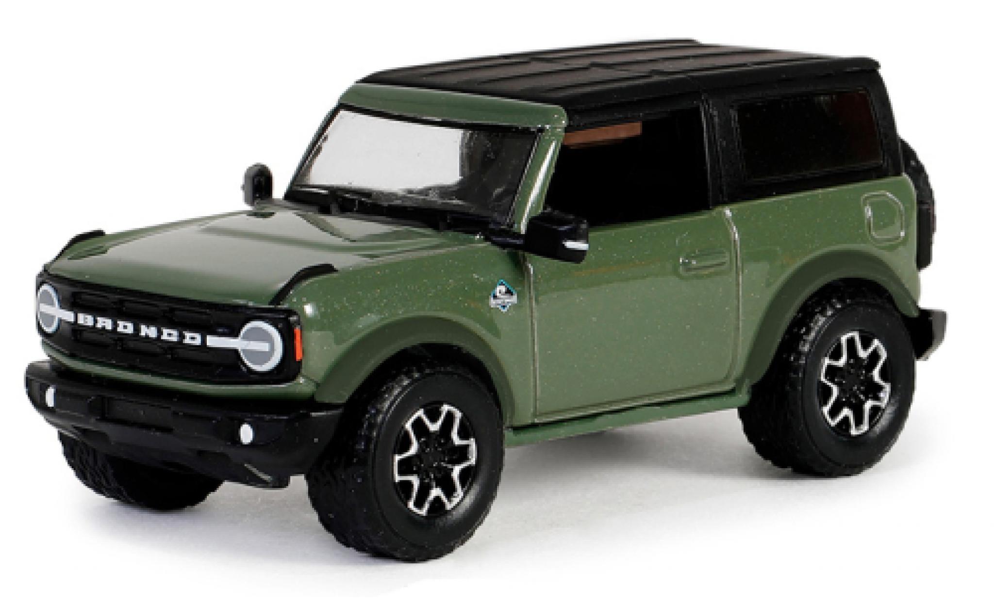 Ford Bronco 1/64 Greenlight Outer Banks grün 2023 1:64 modellino in miniatura