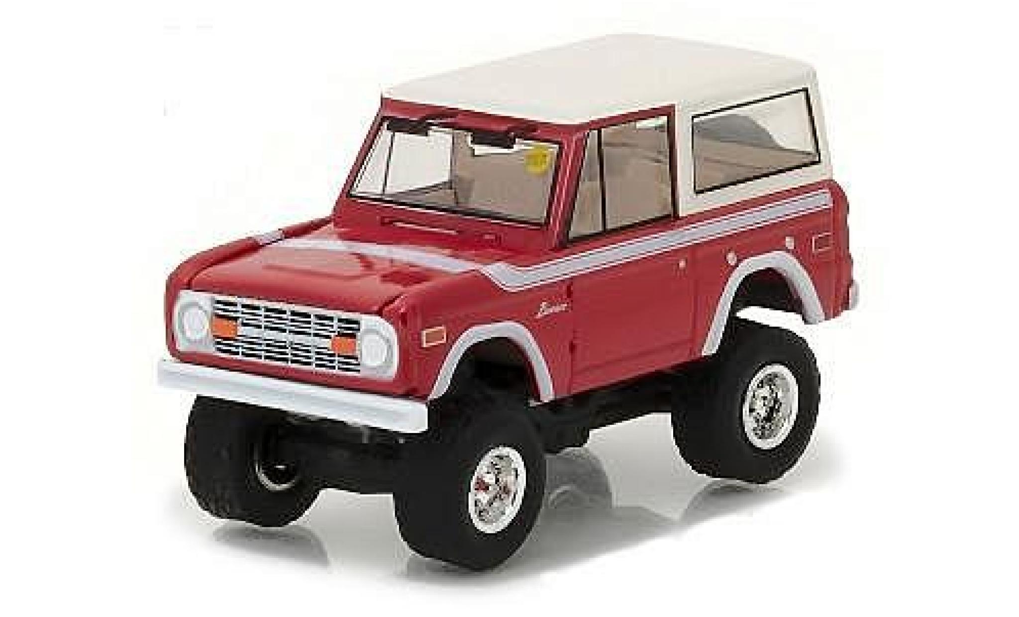 Ford Bronco 1/64 Greenlight rosso/bianco 1975 modellino in miniatura