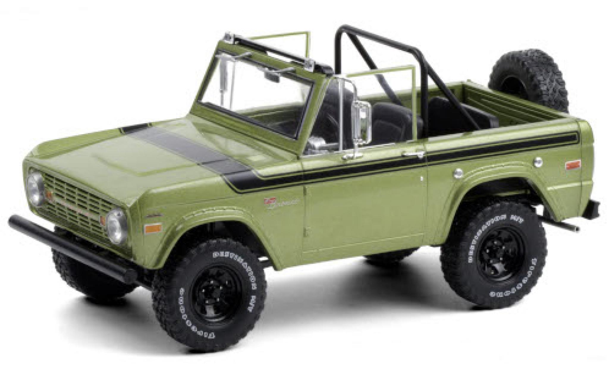 Ford Bronco 1/18 Greenlight Sport metallico verde/nero 1969 modellino in miniatura