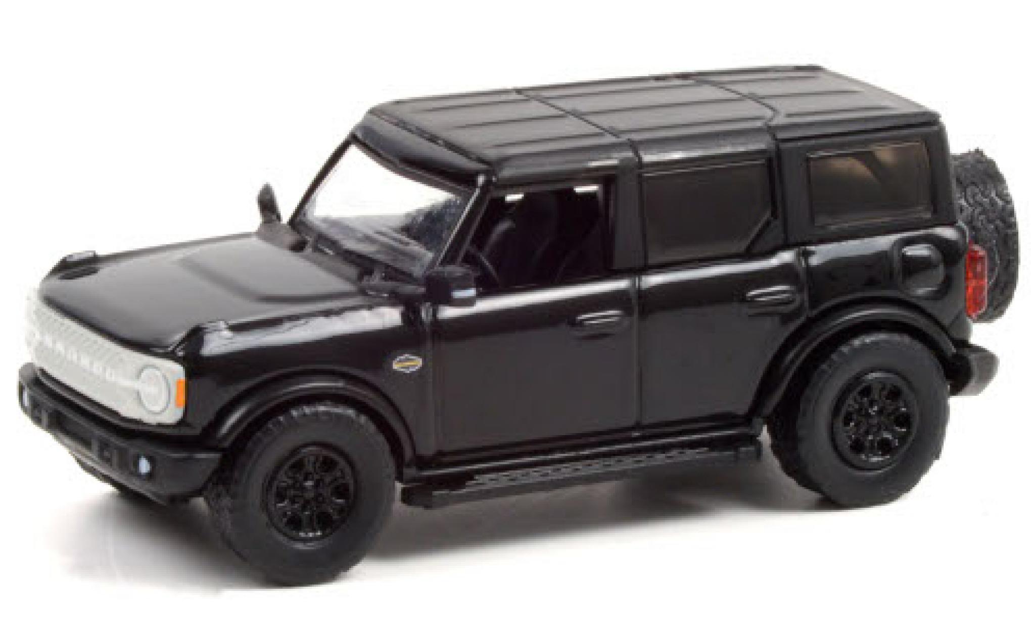 Ford Bronco 1/64 Greenlight Wildtrak nero 2021 modellino in miniatura