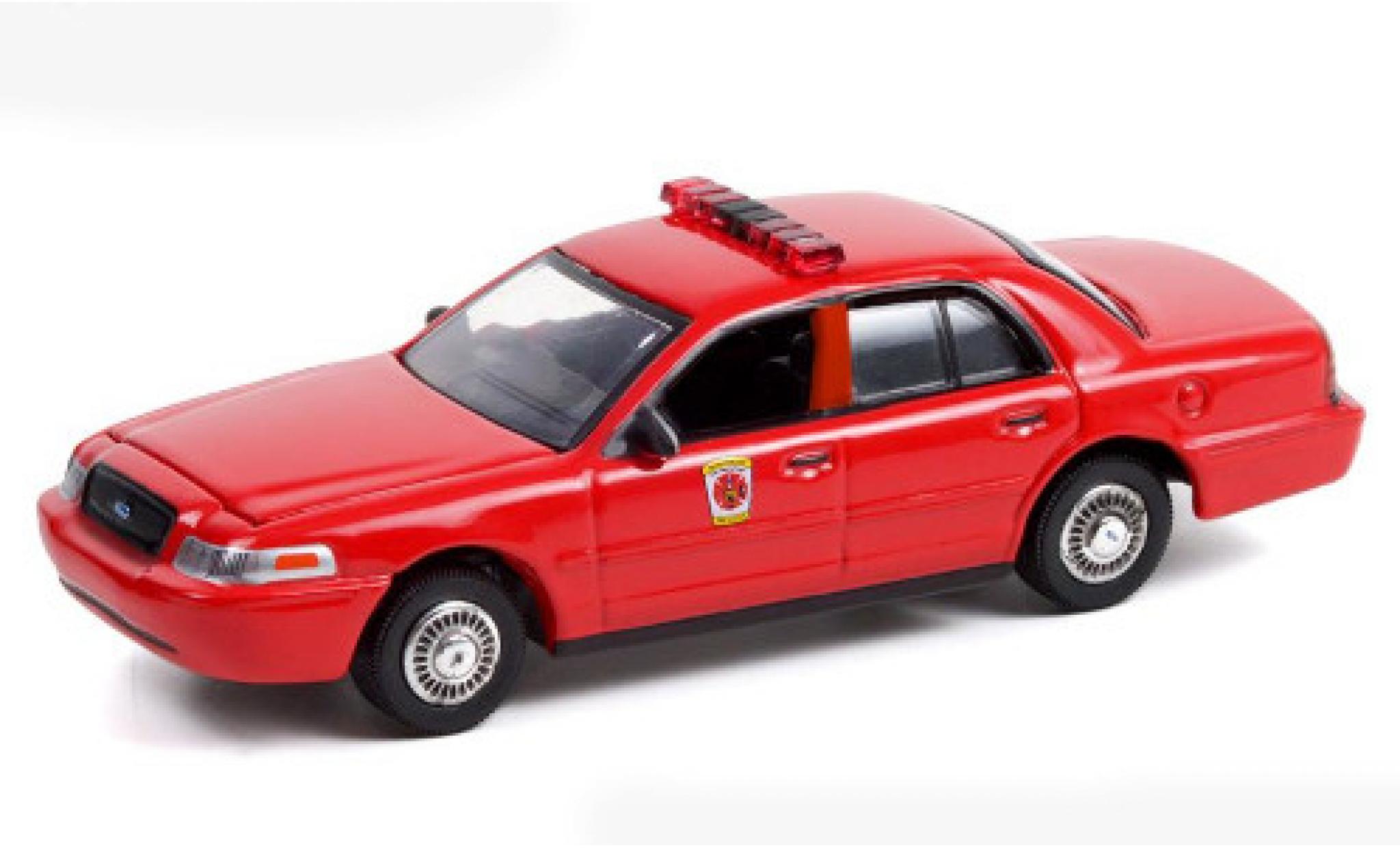 Ford Crown 1/64 Greenlight Victoria Interceptor rosso/Dekor Maryland Fire Department 2001 modellino in miniatura