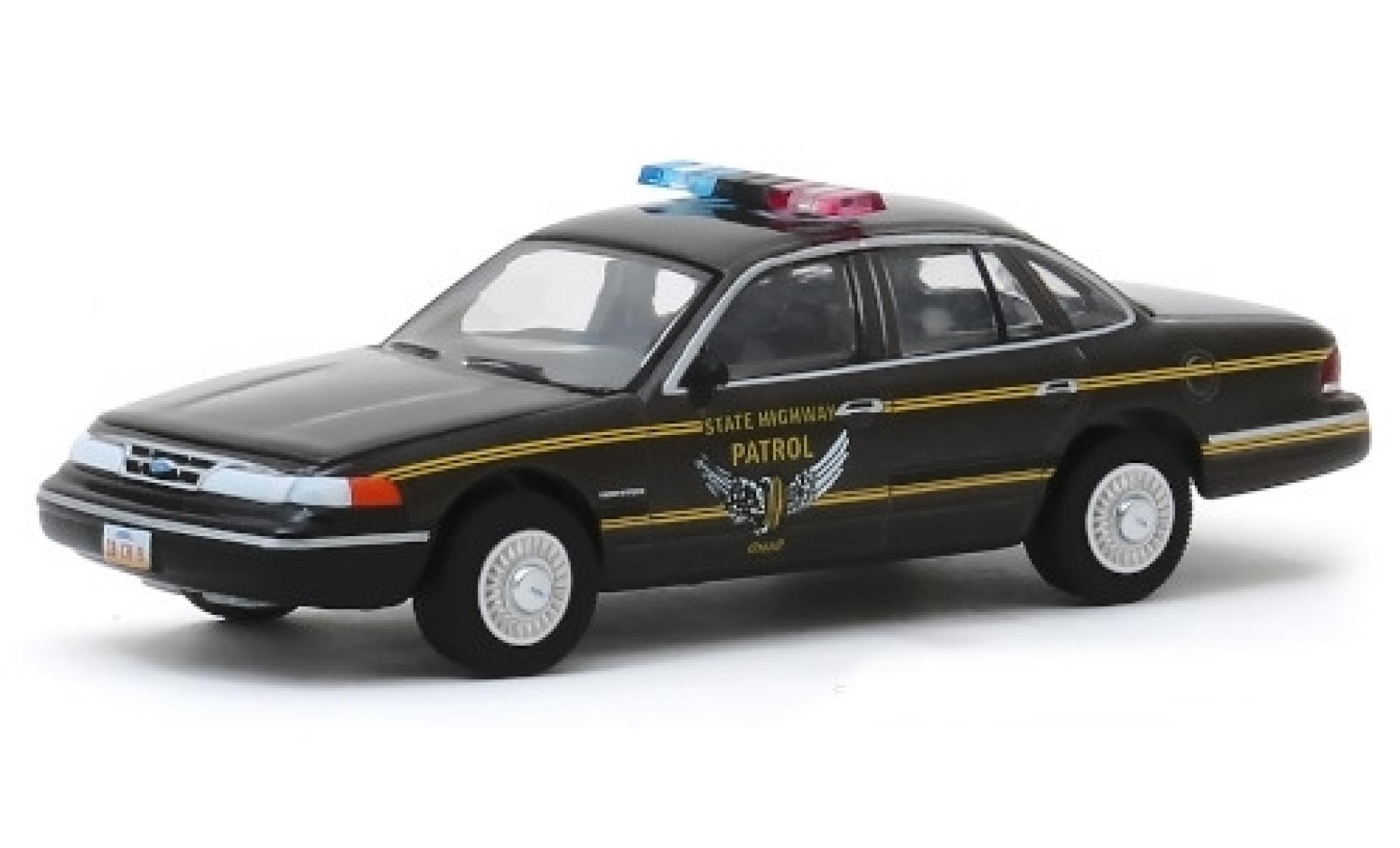 Ford Crown 1/64 Greenlight Victoria Ohio State Highway Patrol 1995 modellino in miniatura