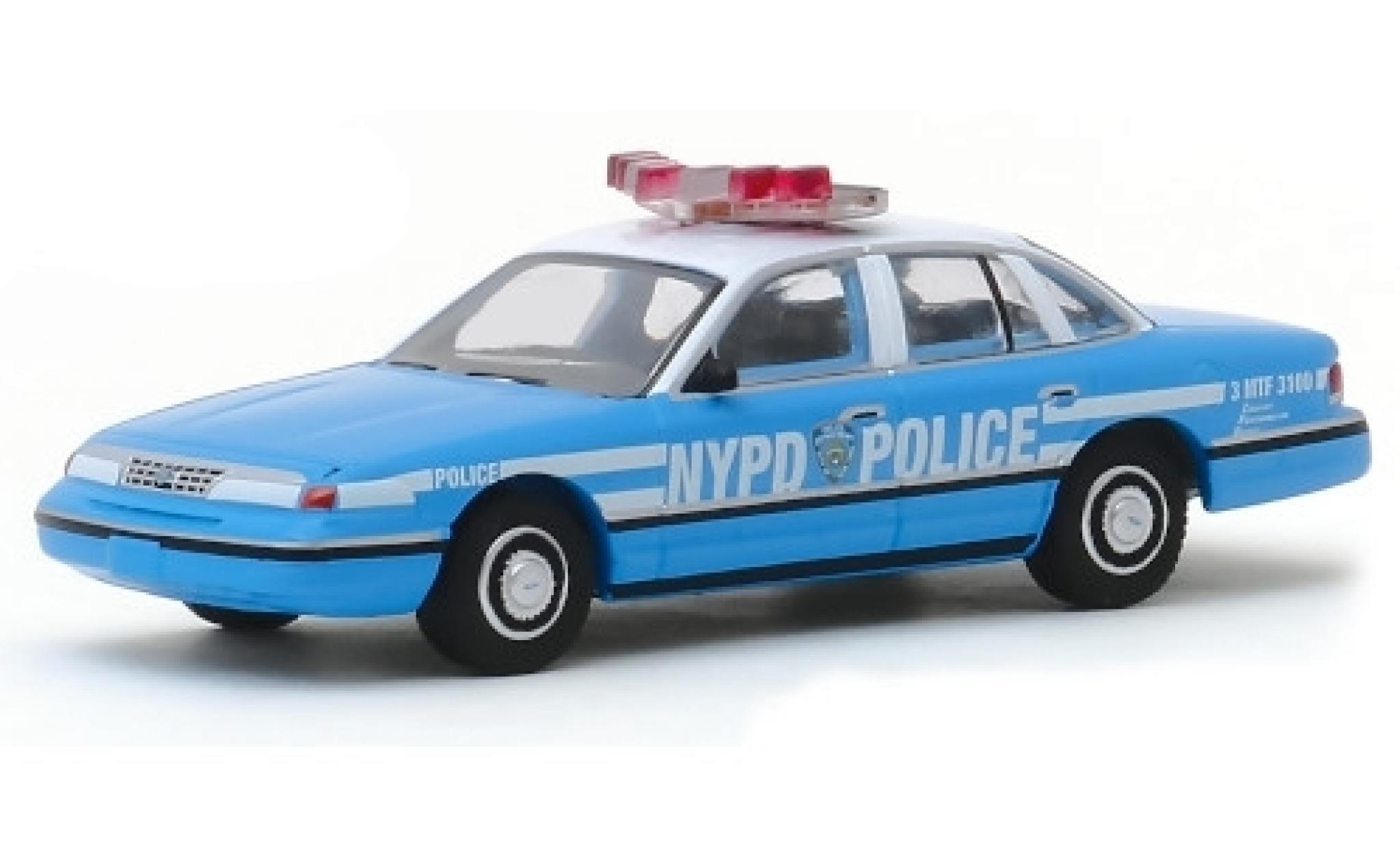 Ford Crown 1/64 Greenlight Victoria Police Interceptor NYPD - New York City Police Department 1993 modellino in miniatura
