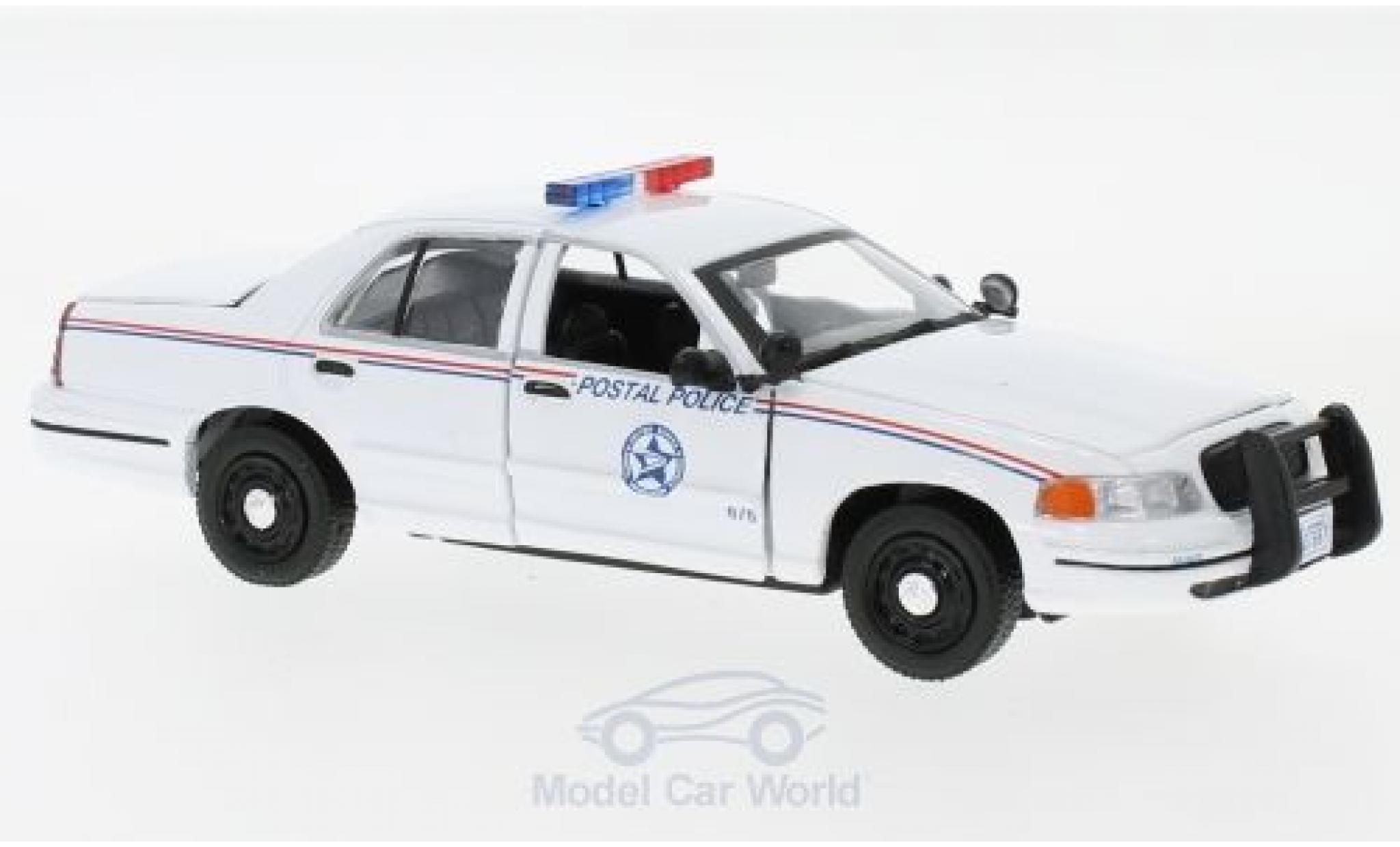 Ford Crown 1/43 Greenlight Victoria Police Interceptor USPS bianco 2010 modellino in miniatura