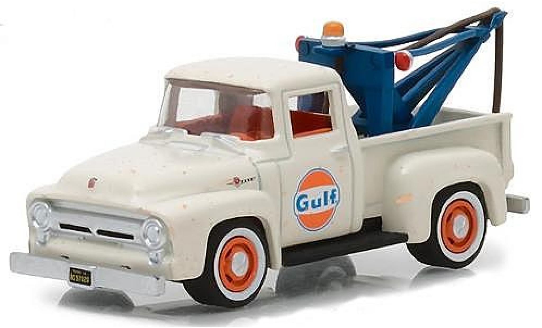 Ford F-1 1/64 Greenlight 00 Gulf 1956 with Tow Hook modellino in miniatura
