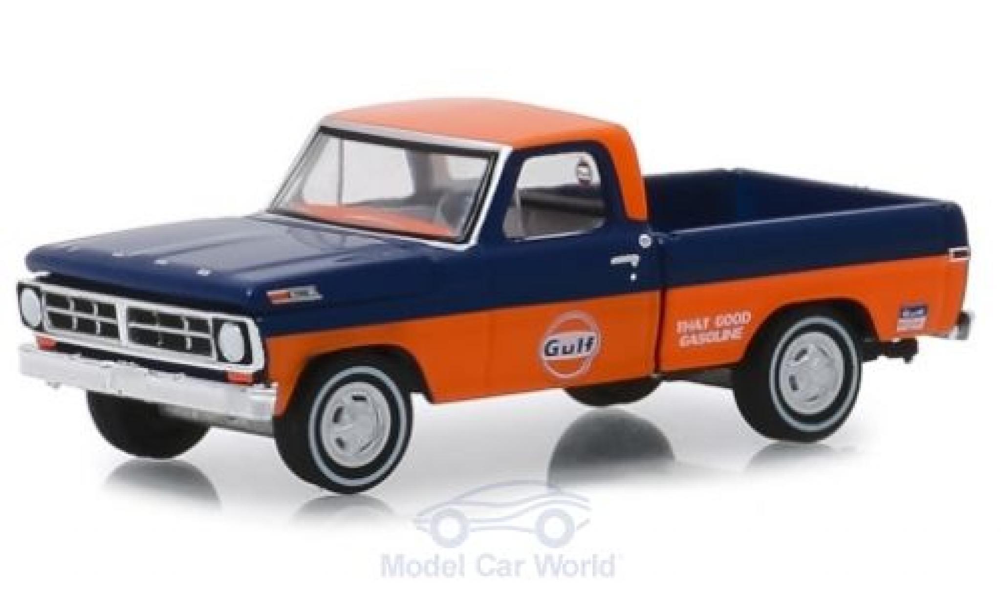 Ford F-1 1/64 Greenlight 00 Gulf 1971 modellino in miniatura