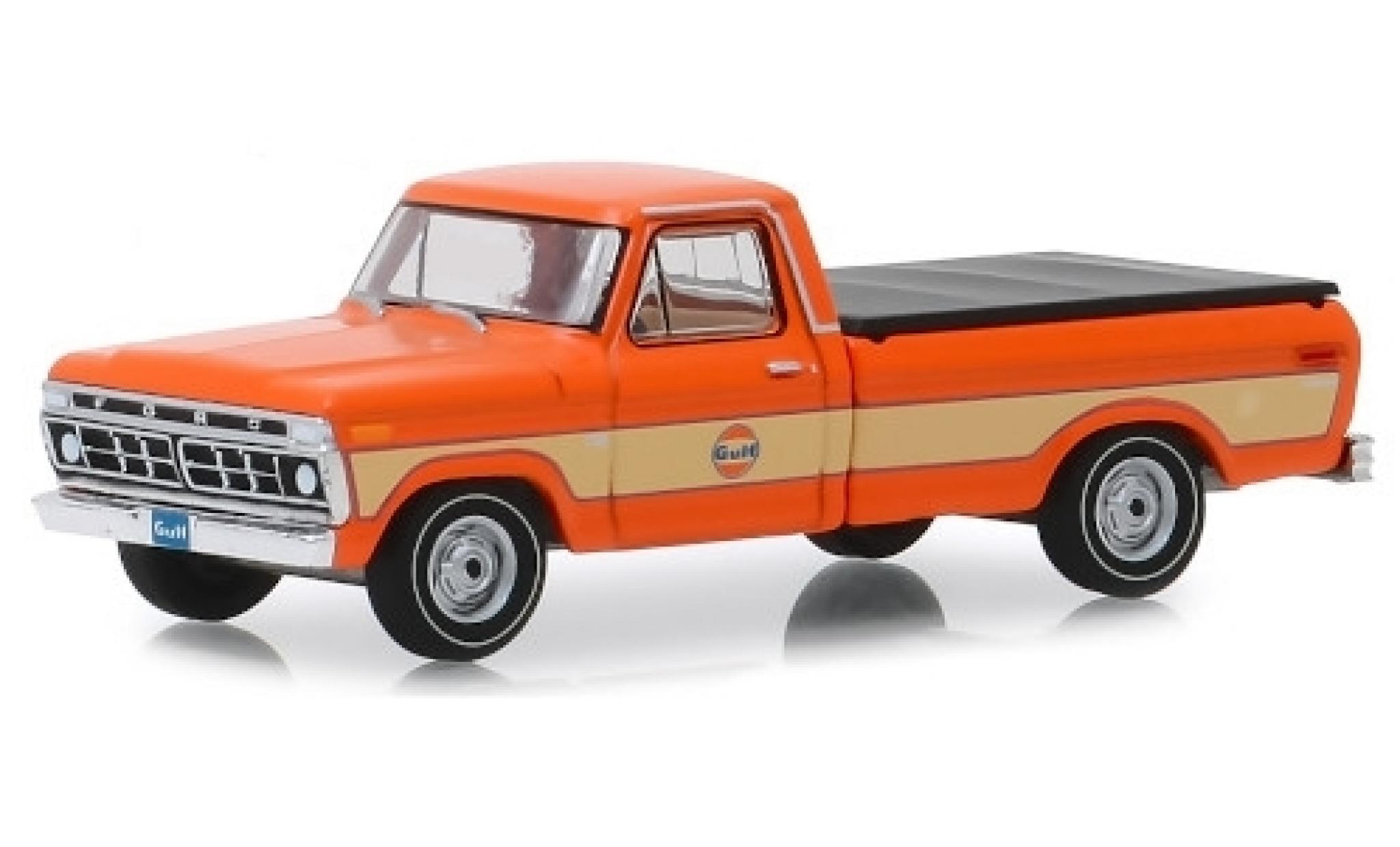 Ford F-1 1/64 Greenlight 00 orange/beige Gulf 1976 modellino in miniatura