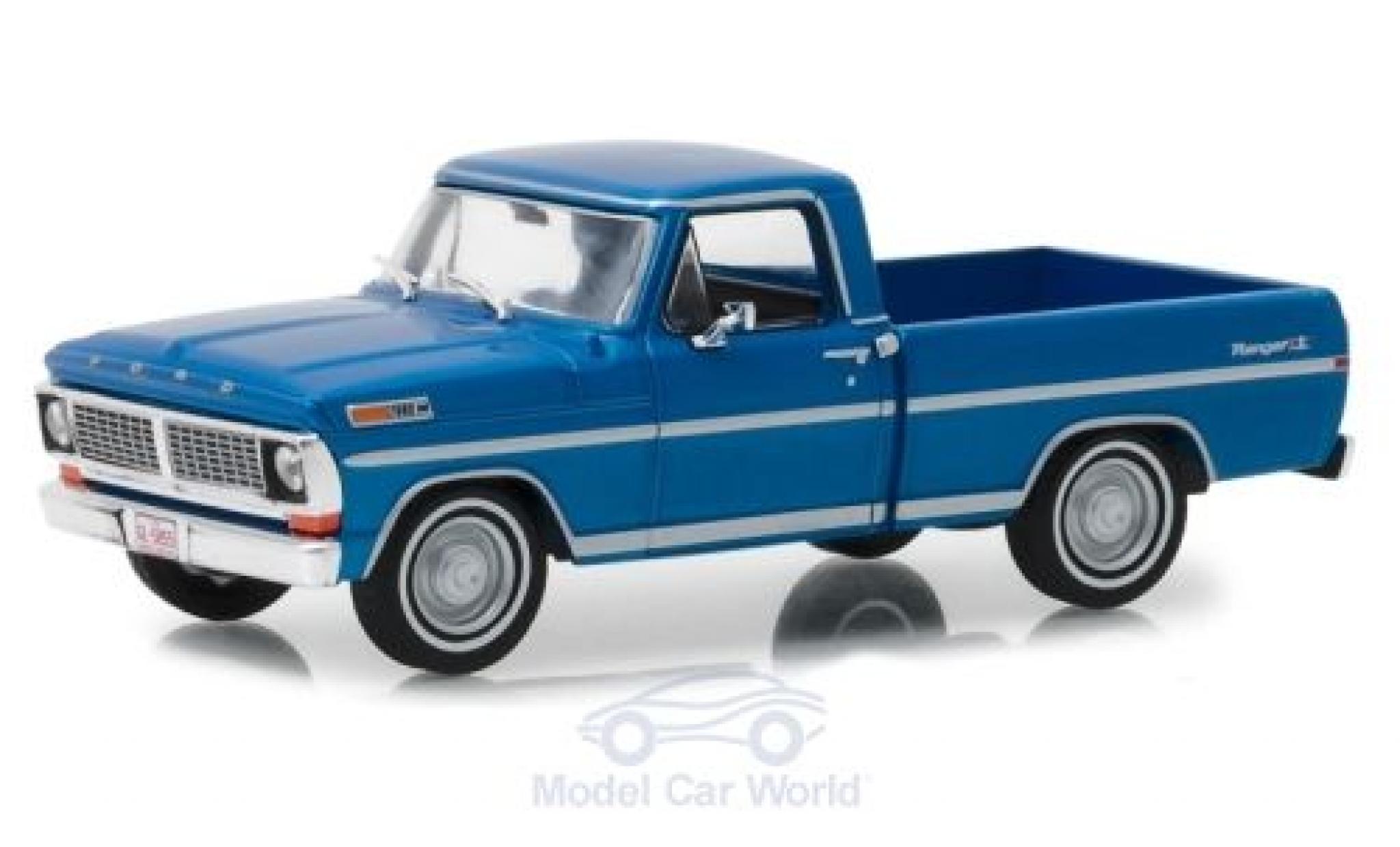 Ford F-1 1/43 Greenlight 00 Pick-Up metallico blu 1970 modellino in miniatura