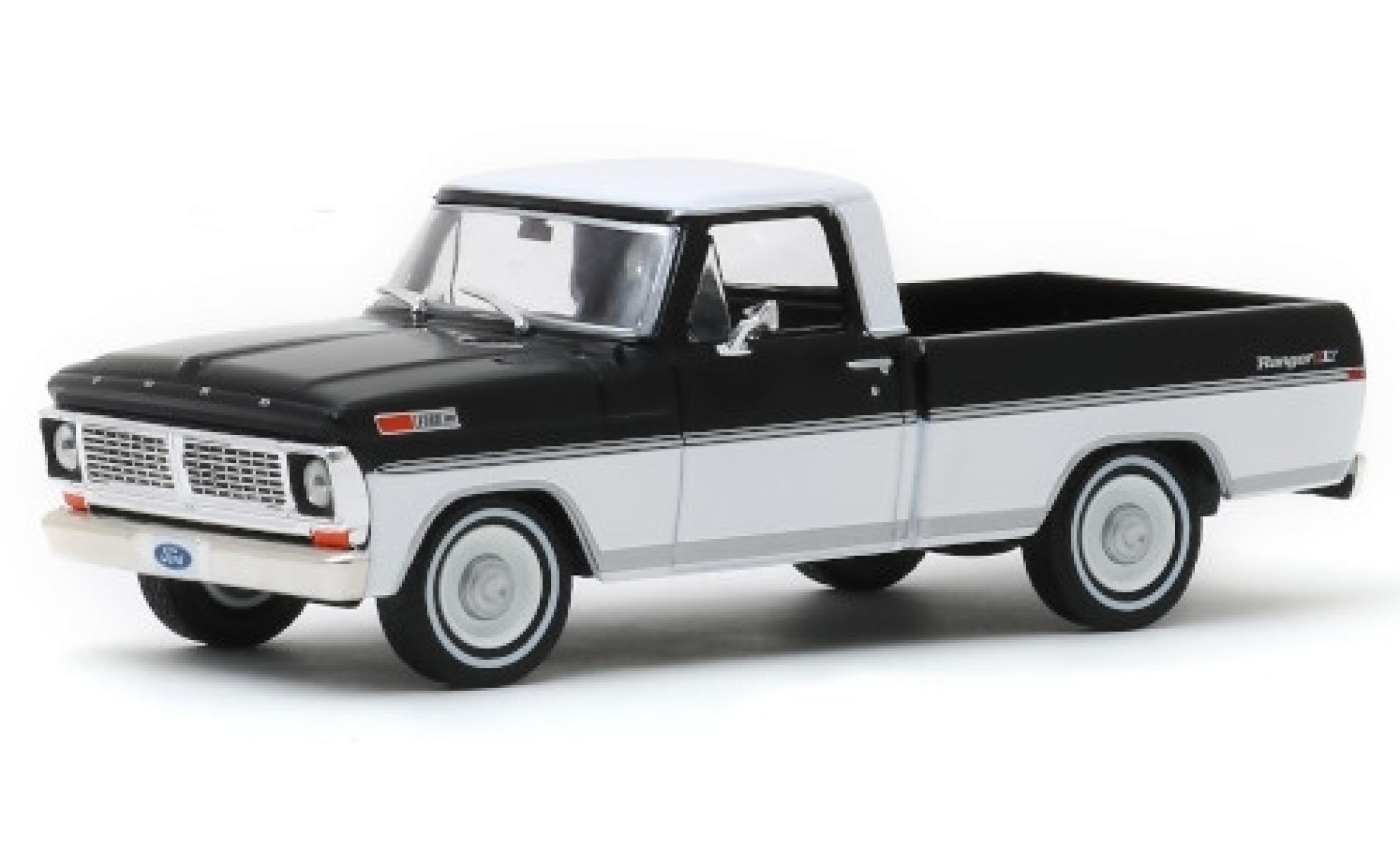 Ford F-1 1/43 Greenlight 00 Ranger XLT nero/bianco 1970 modellino in miniatura