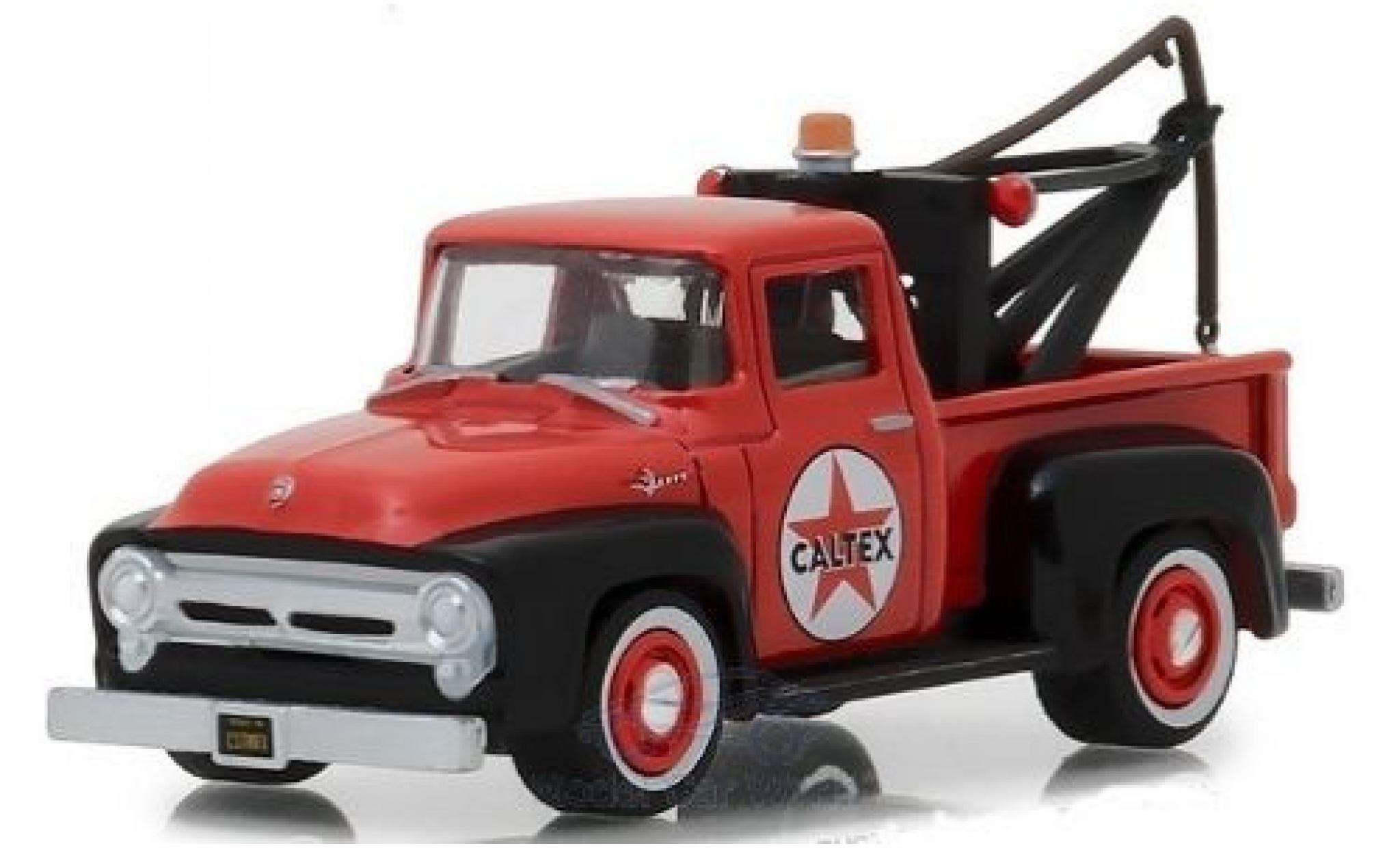 Ford F-1 1/64 Greenlight 00 rosso Caltex 1956 mit Abschlepphaken modellino in miniatura