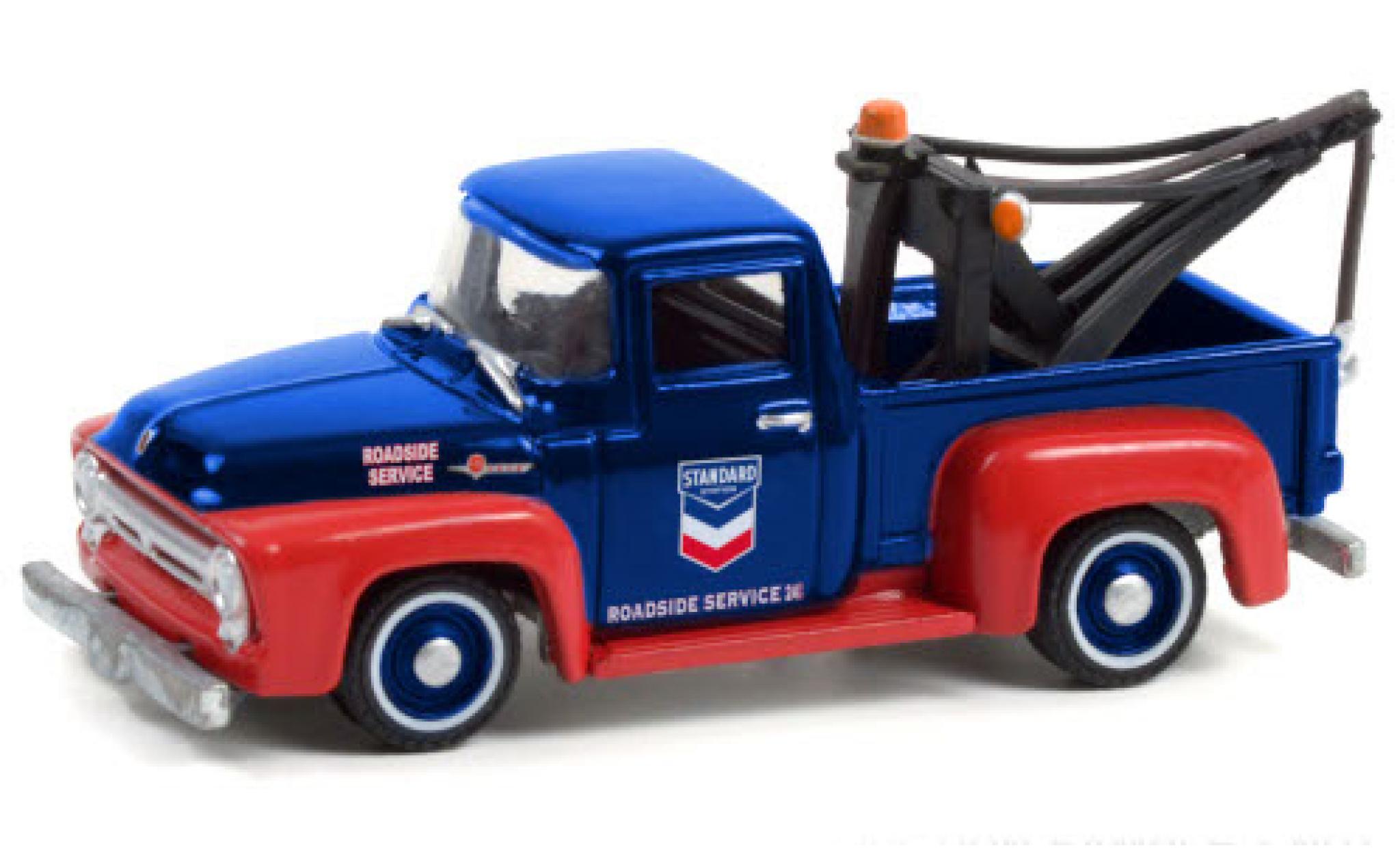 Ford F-1 1/64 Greenlight 00 Tow Truck Standard Oil Company 1954 Roadside Service 24 Hour modellino in miniatura