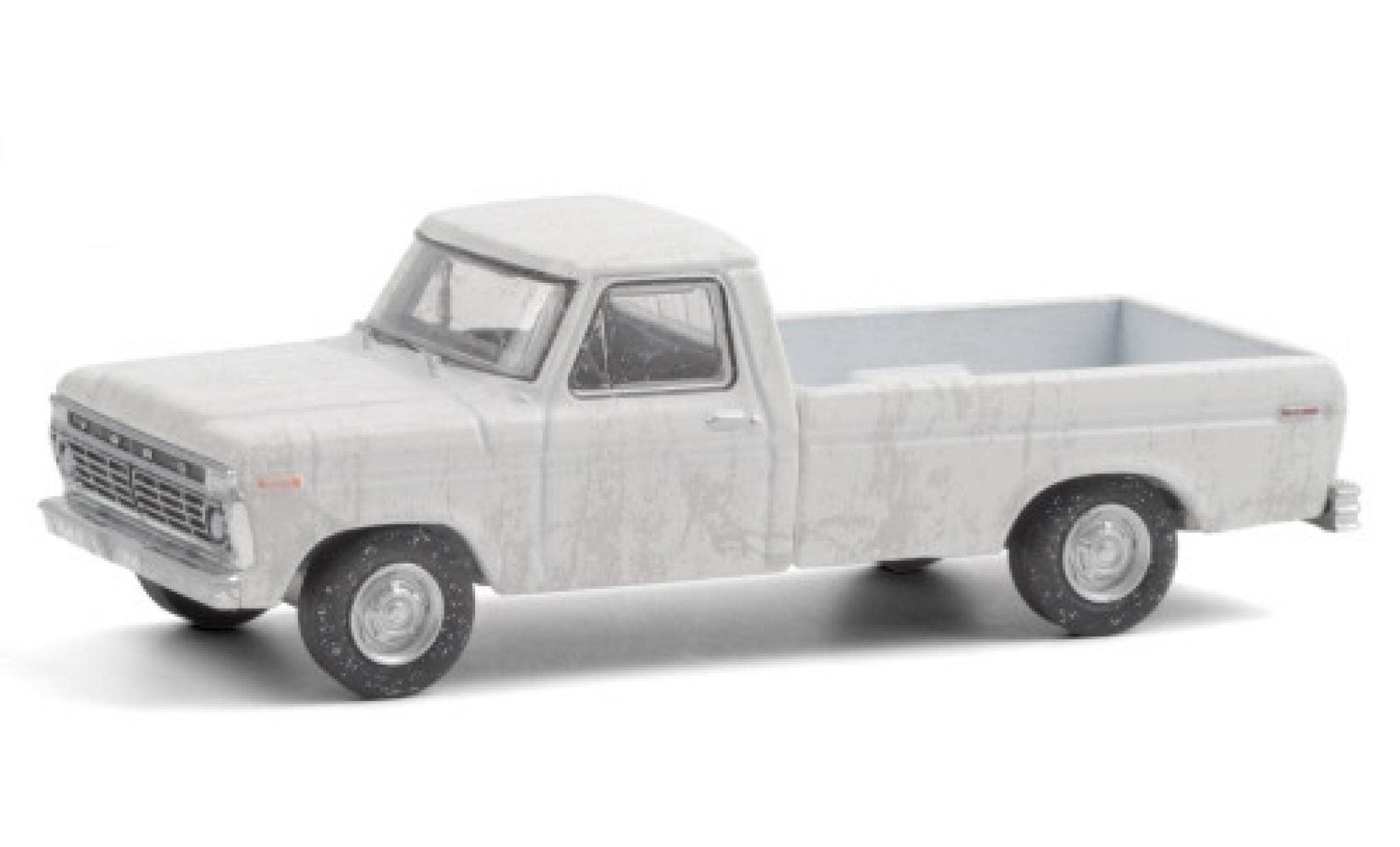 Ford F-1 1/64 Greenlight 00 bianco 1973 avec Witterungsspuren modellino in miniatura