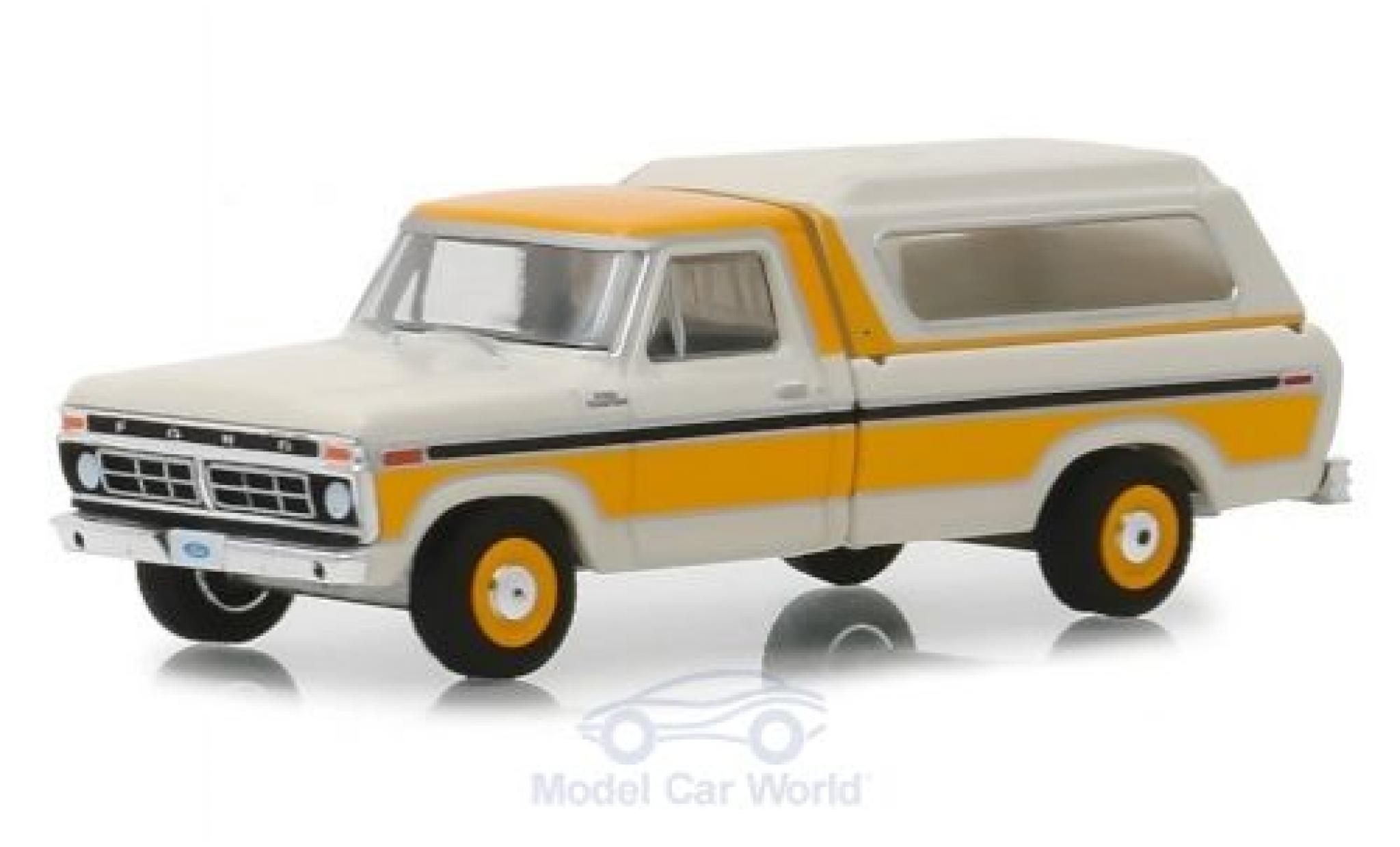Ford F-1 1/64 Greenlight 00 bianco/orange 1977 modellino in miniatura