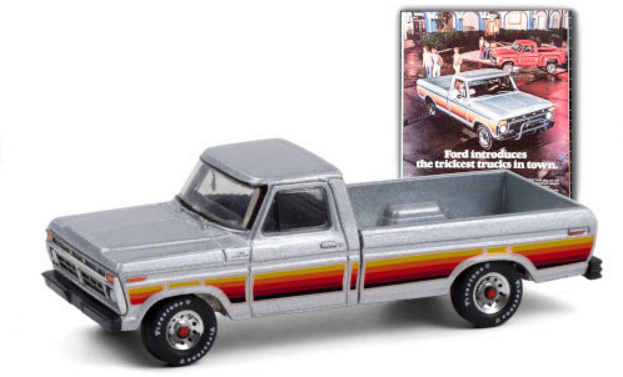 Ford F-1 1/64 Greenlight 50 grigio/Dekor 1977 modellino in miniatura