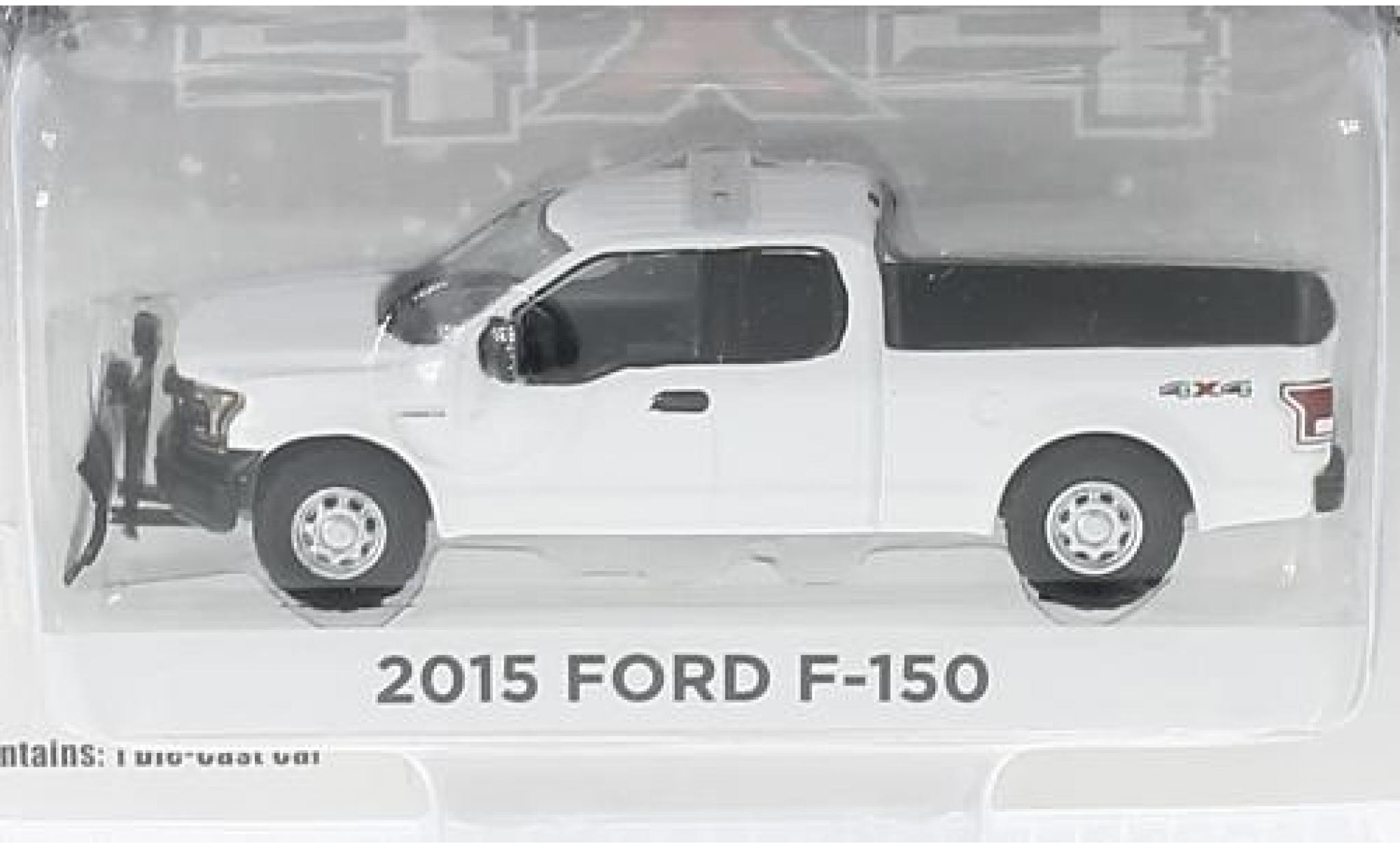 Ford F-1 1/64 Greenlight 50 bianco 2015 avec Chasse-neige modellino in miniatura