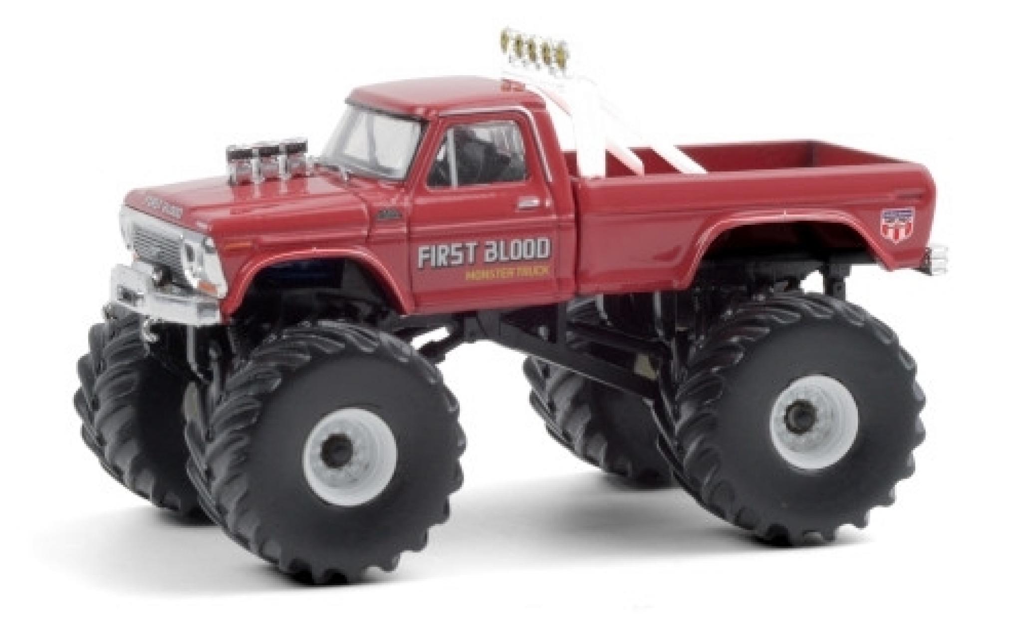 Ford F-250 1/64 Greenlight Monster Truck First Blood 1978 modellino in miniatura