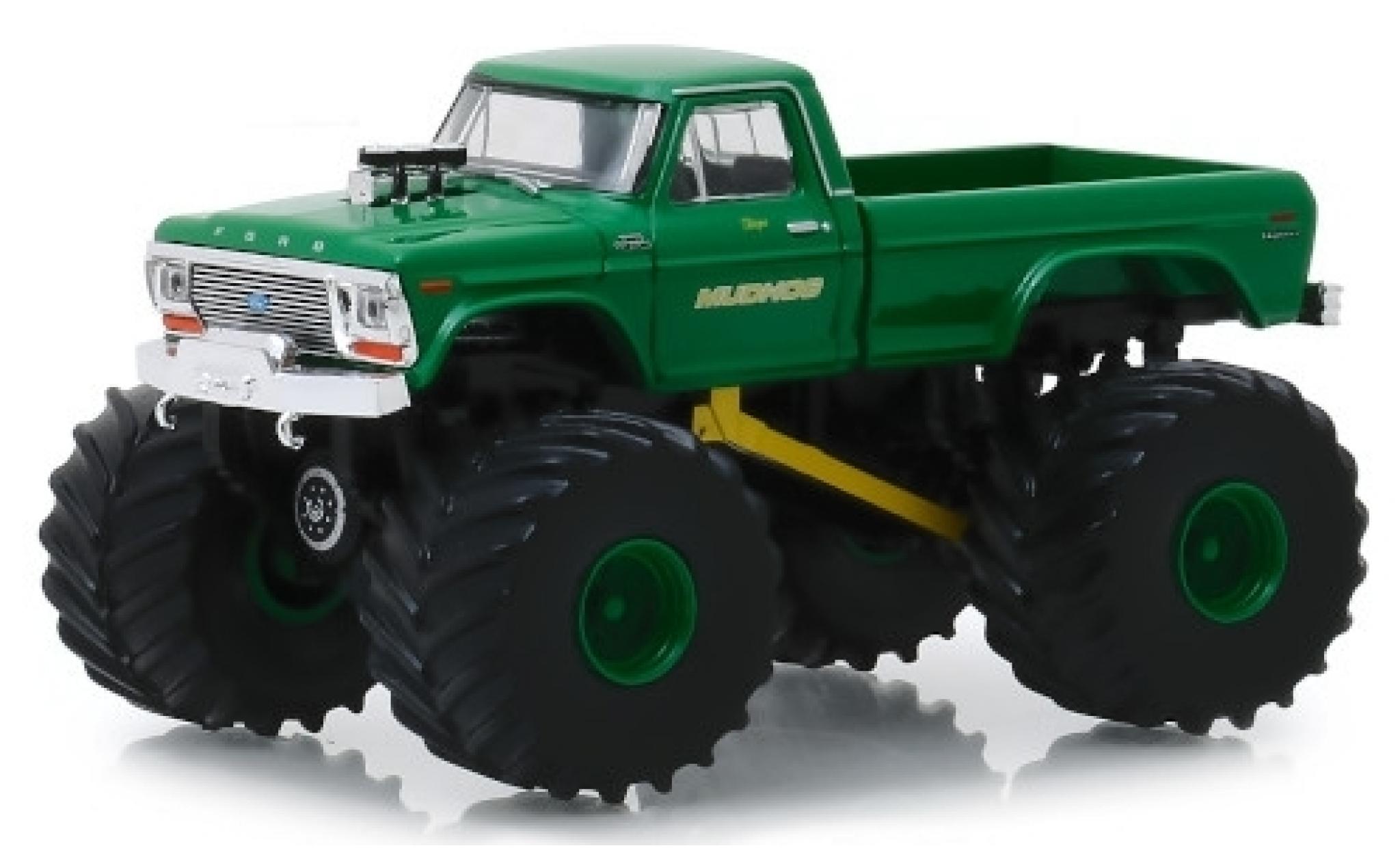 Ford F-250 1/64 Greenlight Monster Truck Mudhog 1979 modellino in miniatura