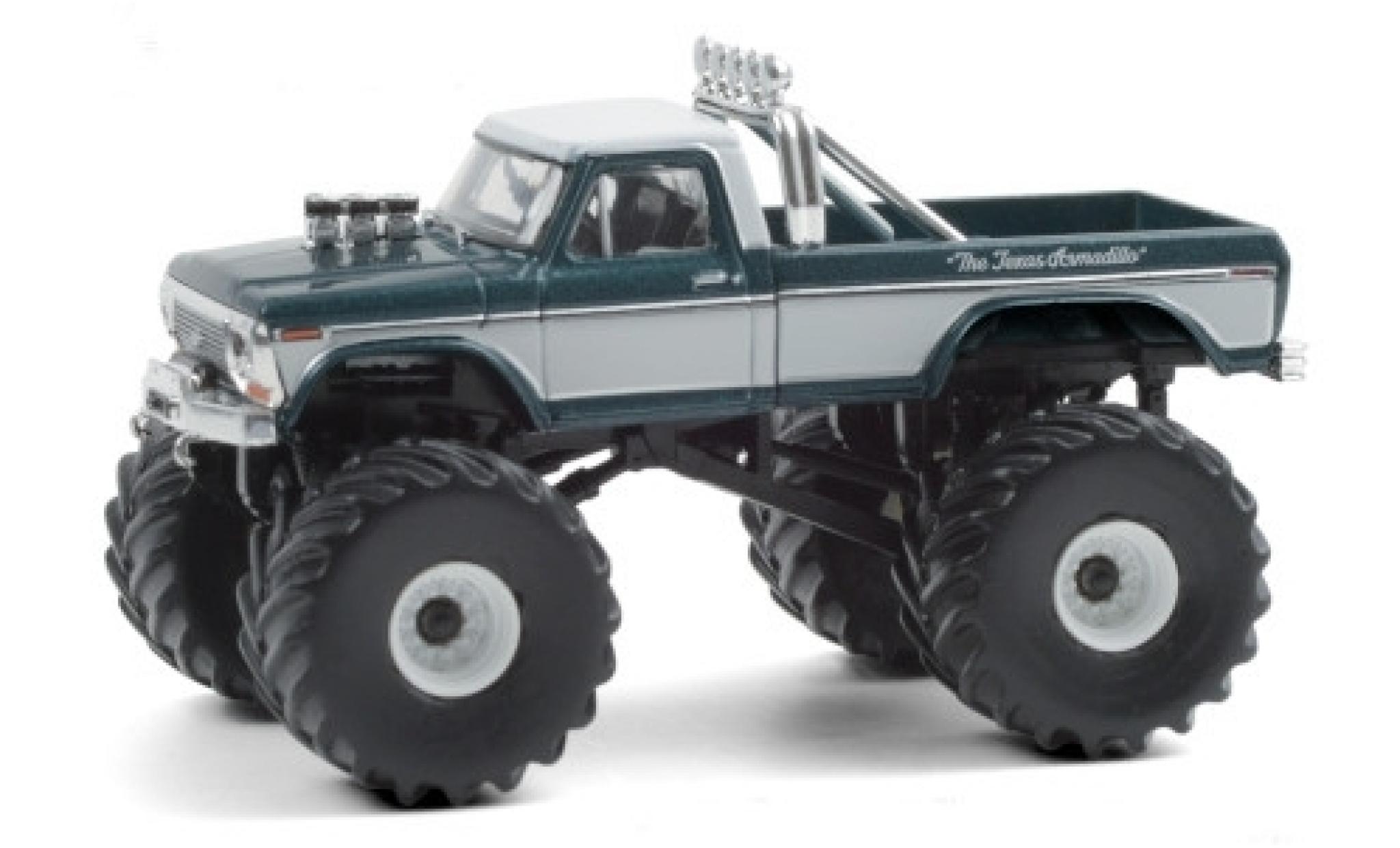 Ford F-250 1/64 Greenlight Monster Truck Texas Armadillo 1979 modellino in miniatura