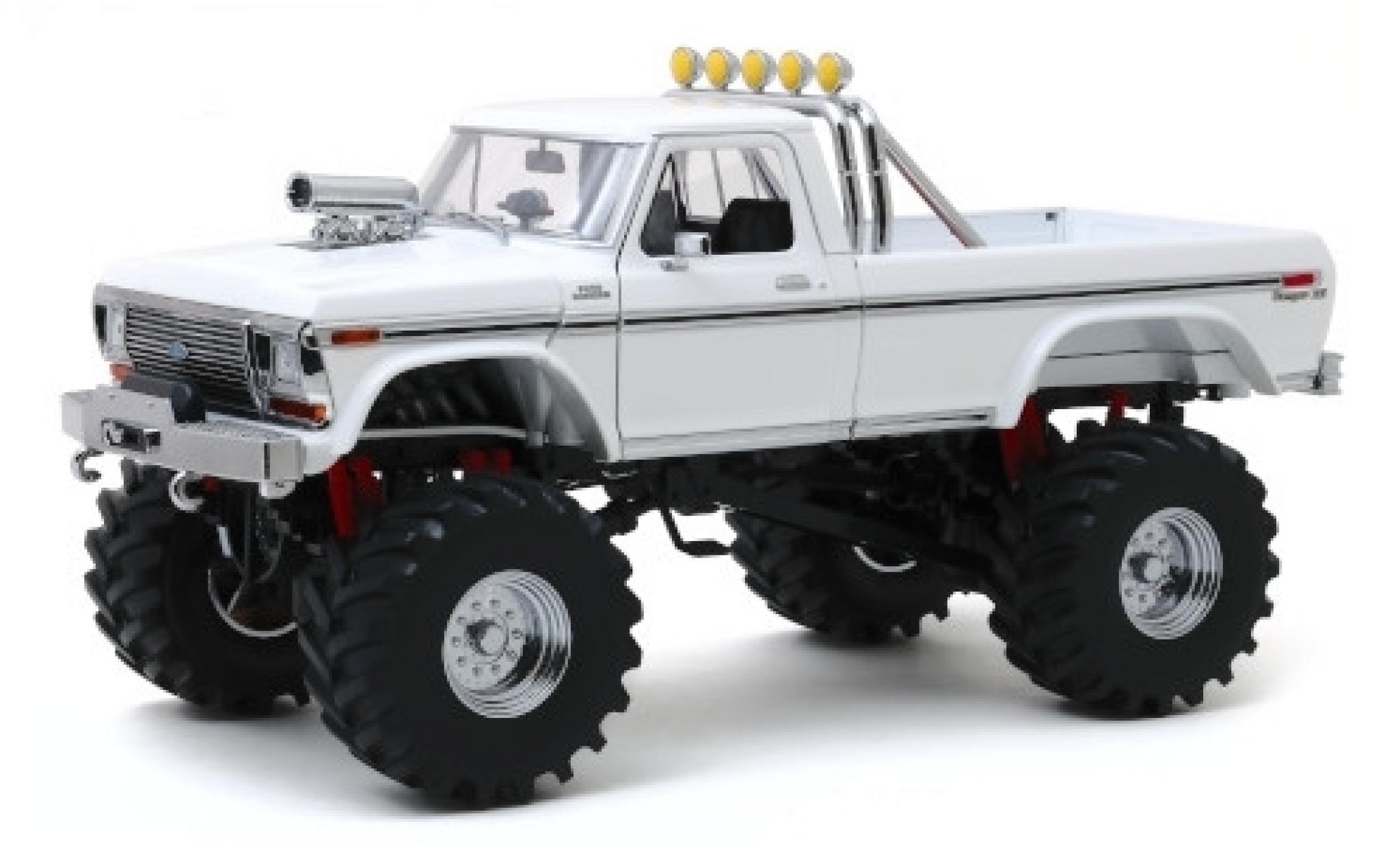 Ford F-250 1/18 Greenlight Monster Truck bianco 1979 avec 48 Zoll-Bereifung modellino in miniatura
