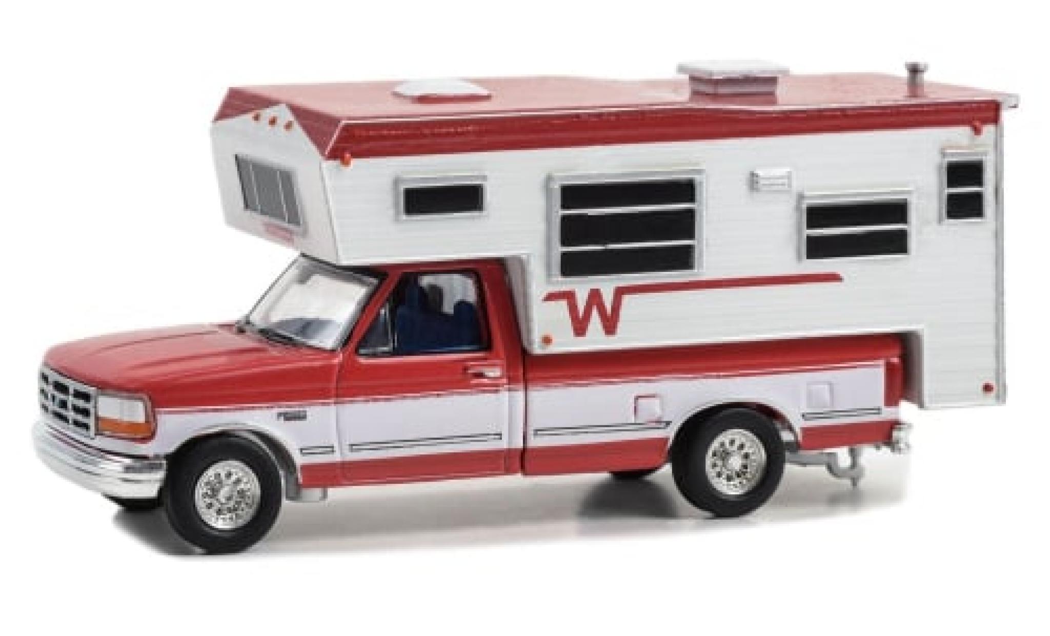 Ford F-250 1/64 Greenlight rot/weiss 1995 1:64 modellino in miniatura
