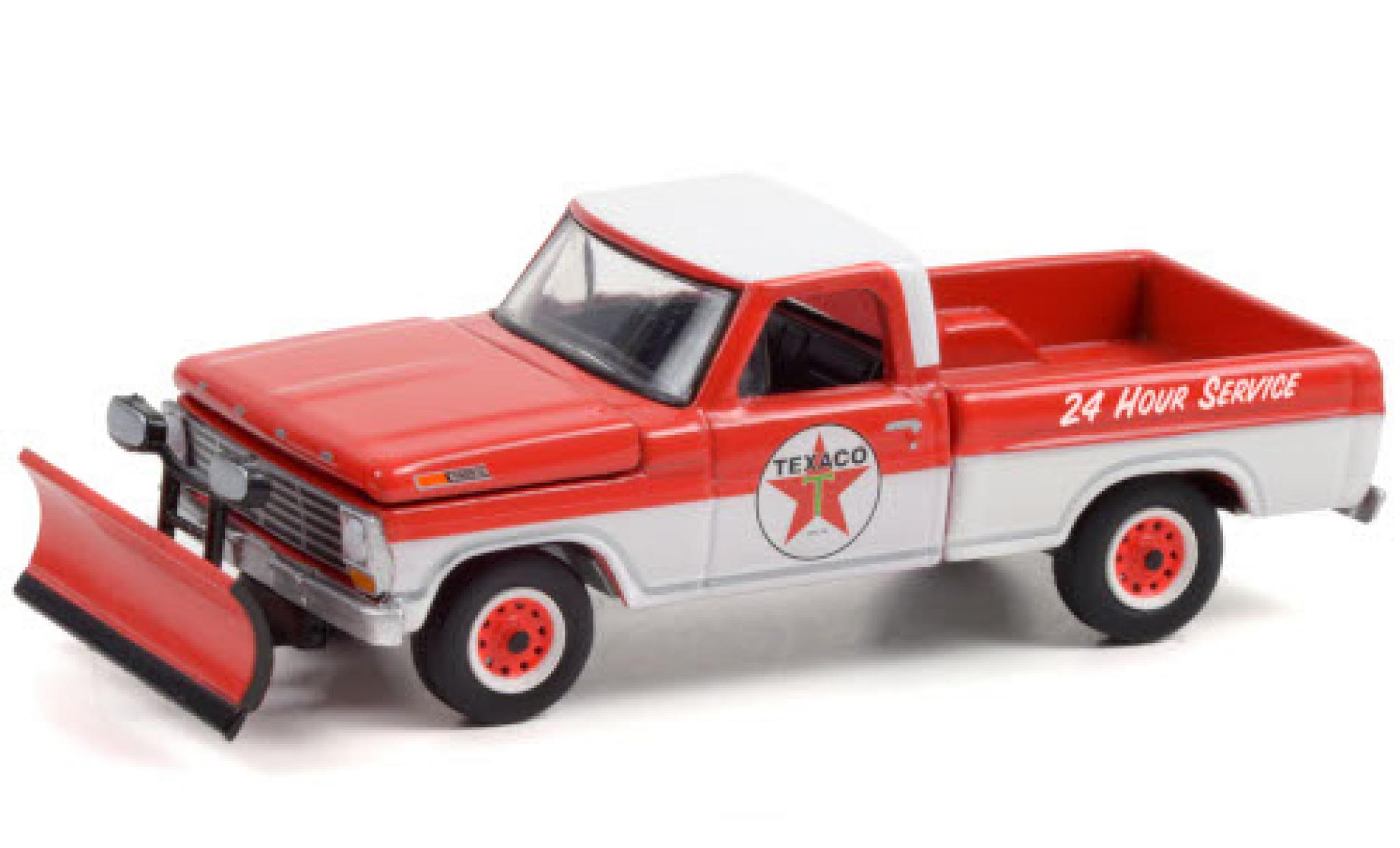 Ford F-250 1/64 Greenlight Texaco 1968 avec Räumschild modellino in miniatura