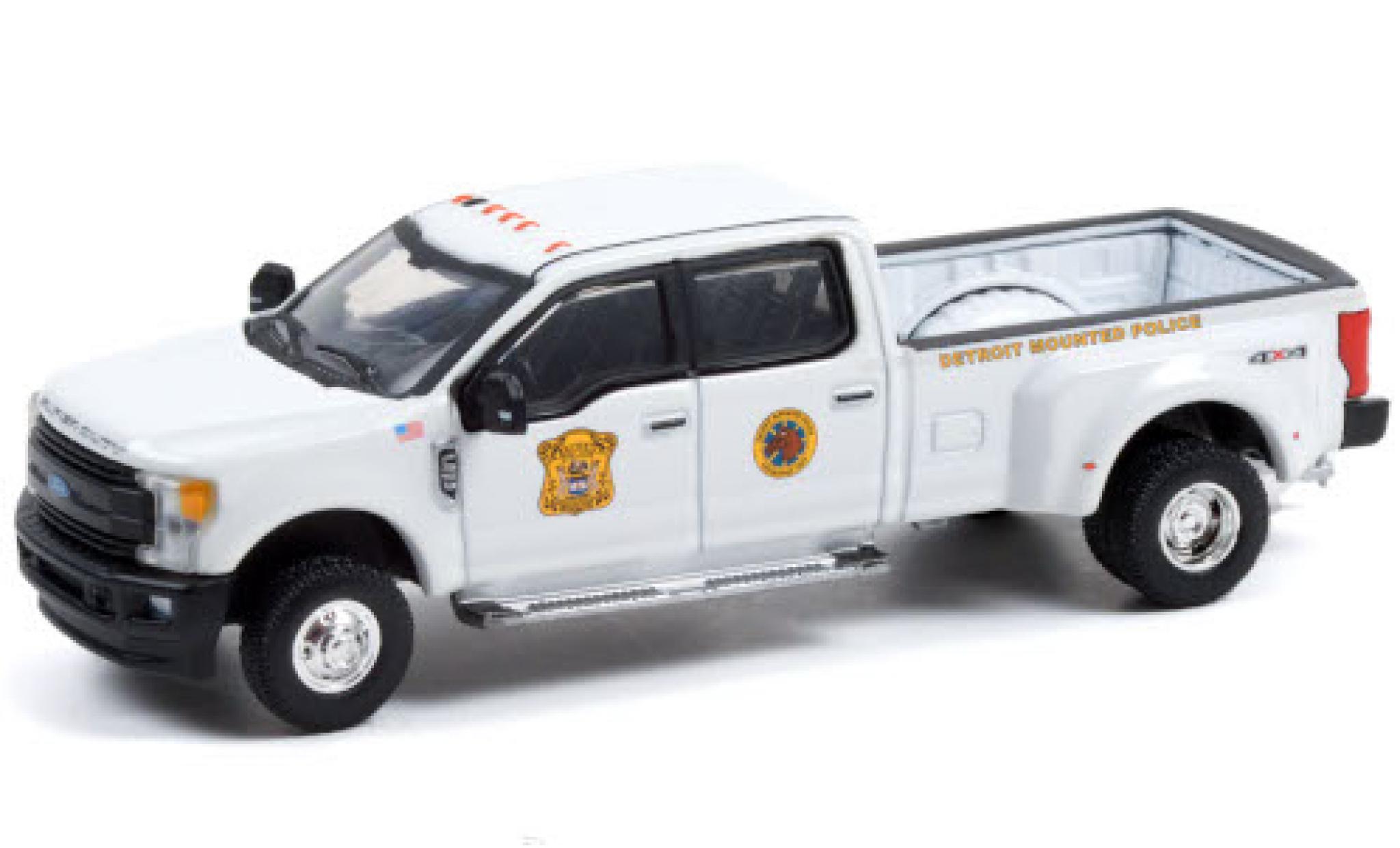 Ford F-350 1/64 Greenlight Dually Detroit Mounted Police 2017 modellino in miniatura