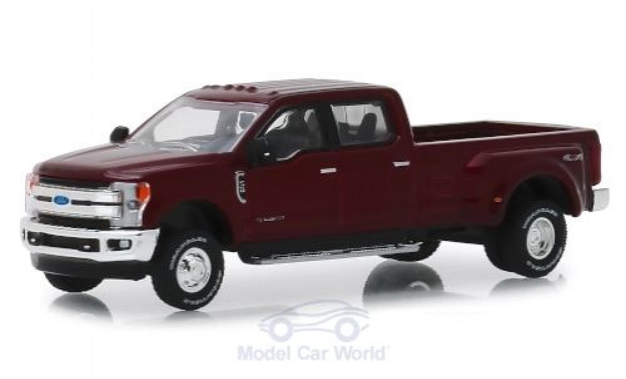 Ford F-350 1/64 Greenlight Lariat rosso 2019 modellino in miniatura