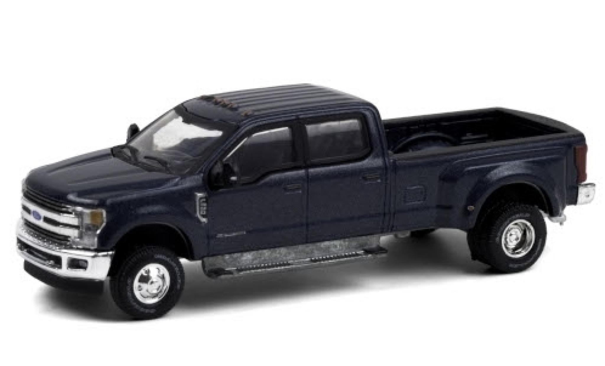 Ford F-350 1/64 Greenlight Lariat metallico blu 2019 modellino in miniatura