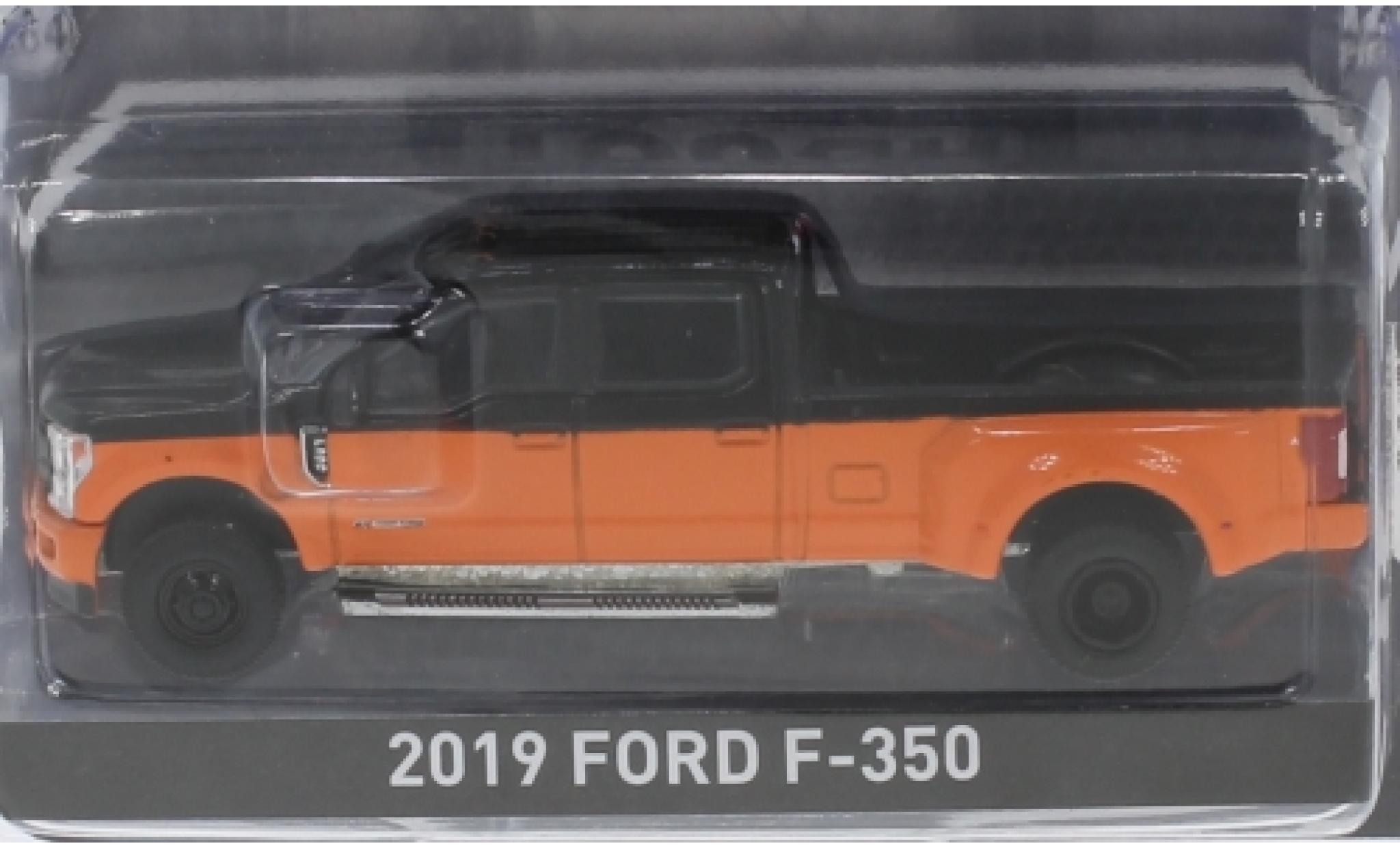 Ford F-350 1/64 Greenlight orange/nero 2019 modellino in miniatura