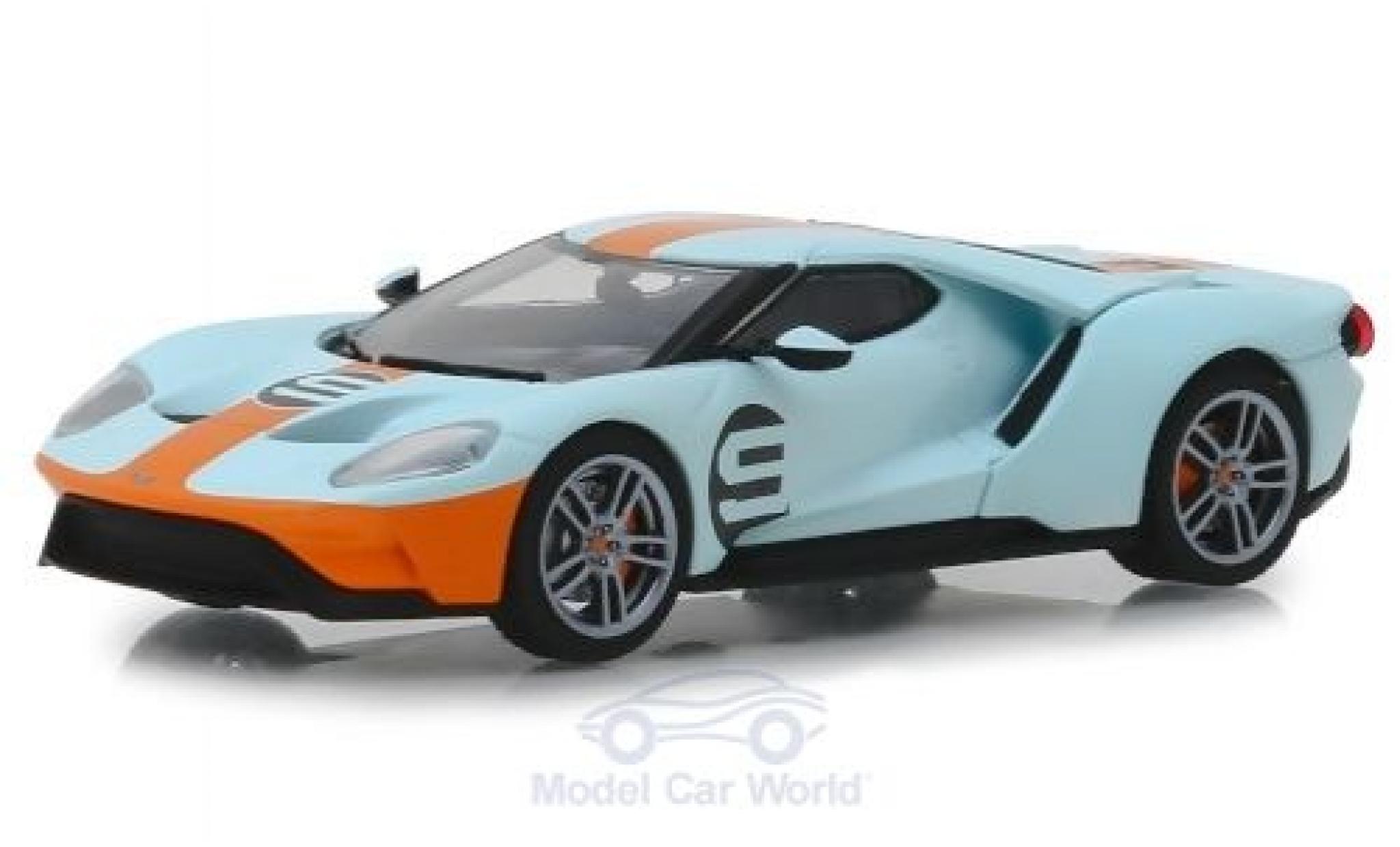 Ford GT 1/43 Greenlight Heritage Edition blu/orange 2019 No.9 modellino in miniatura