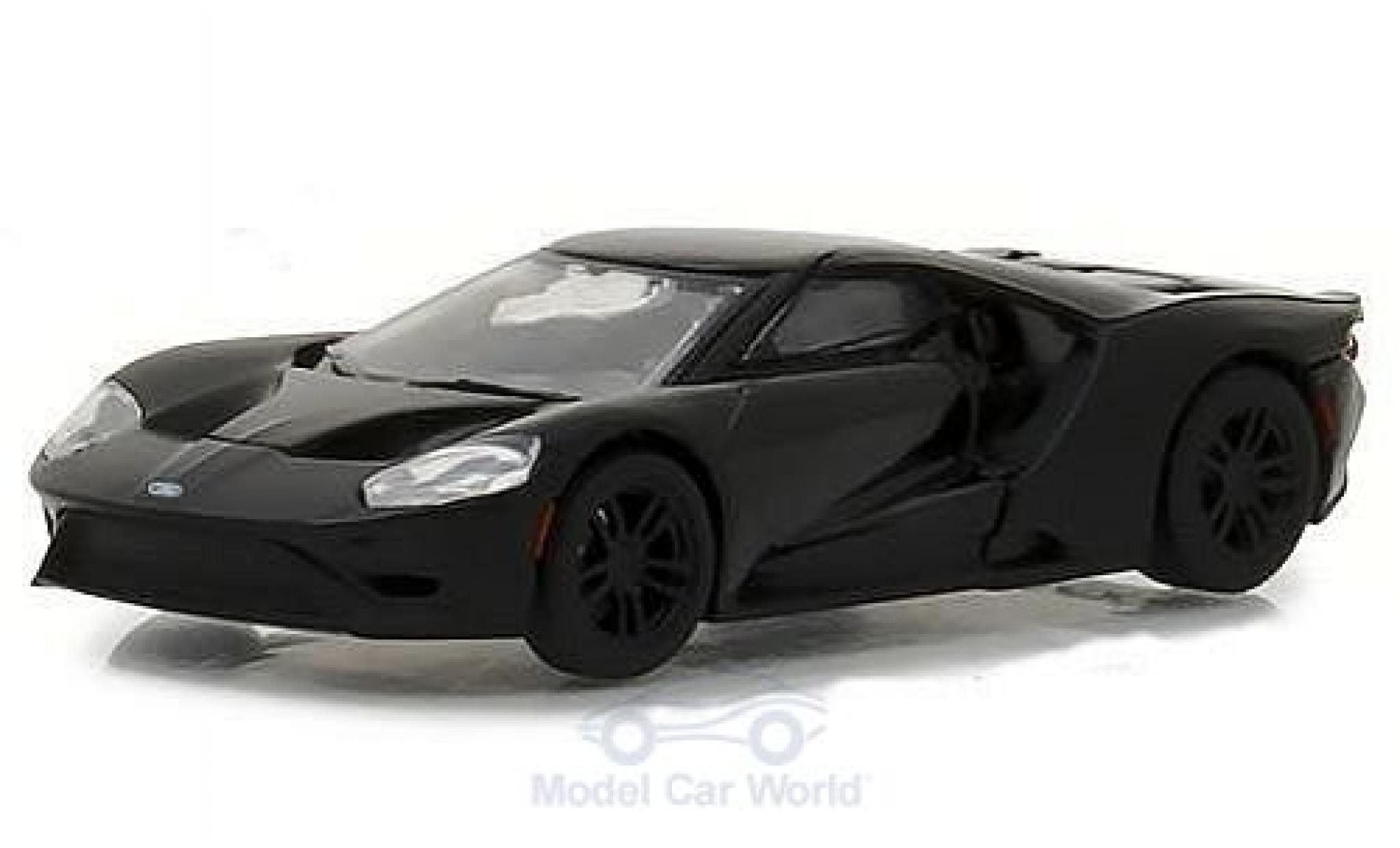 Ford GT 1/64 Greenlight matt-nero 2017 modellino in miniatura