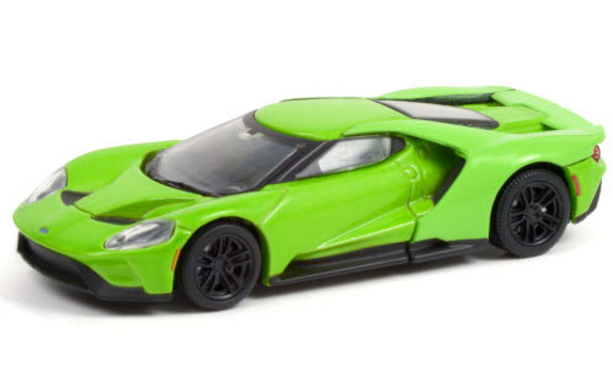 Ford GT 1/64 Greenlight metallico verde 2017 modellino in miniatura