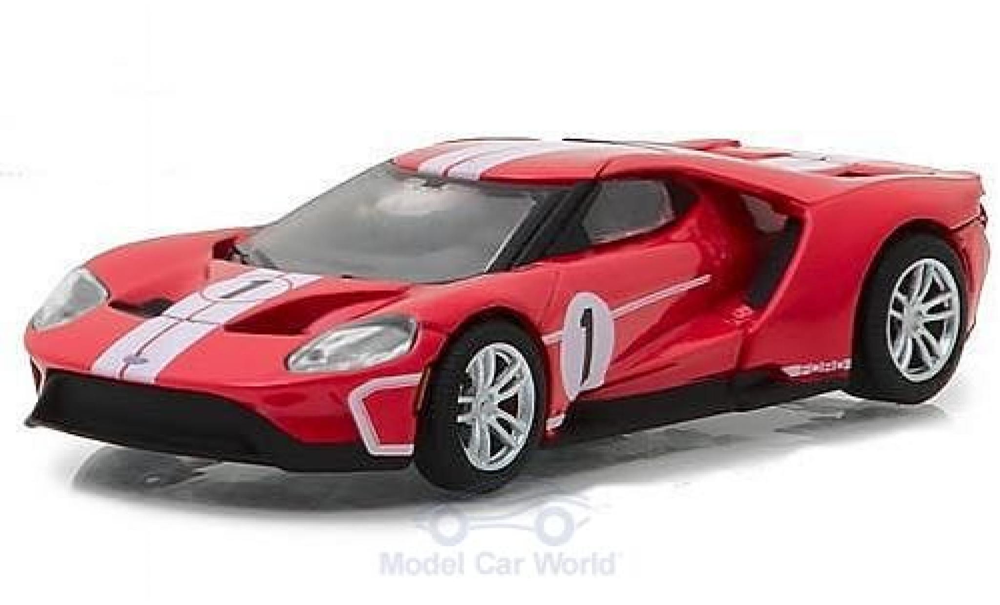 Ford GT 1/64 Greenlight rosso 2017 1967 #1 40 Mk IV Tribute modellino in miniatura
