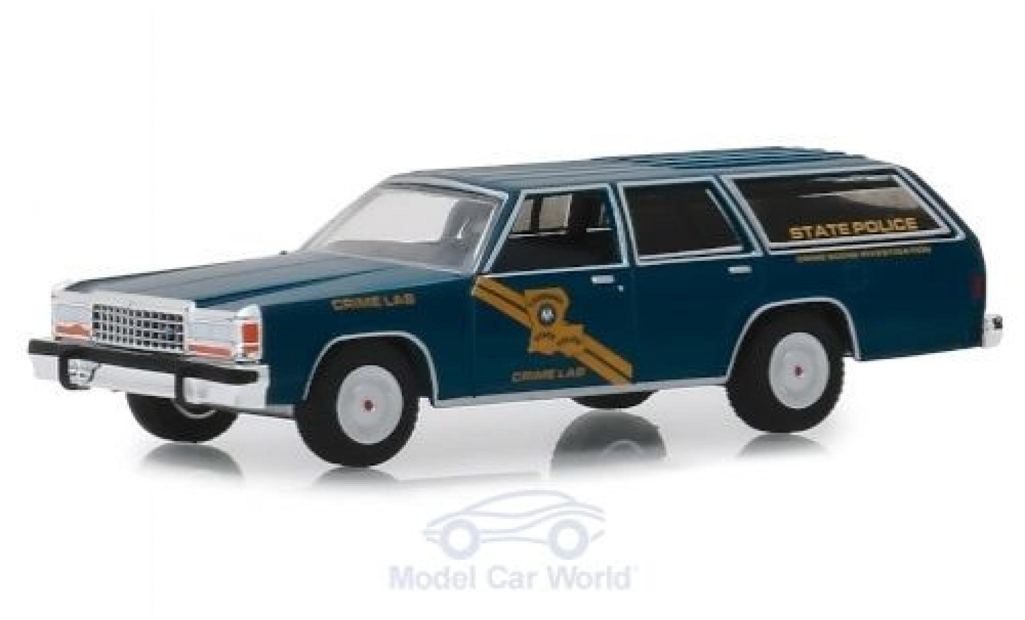 Ford LTD 1/64 Greenlight Crown Victoria Wagon Louisiana State Police 1987 modellino in miniatura