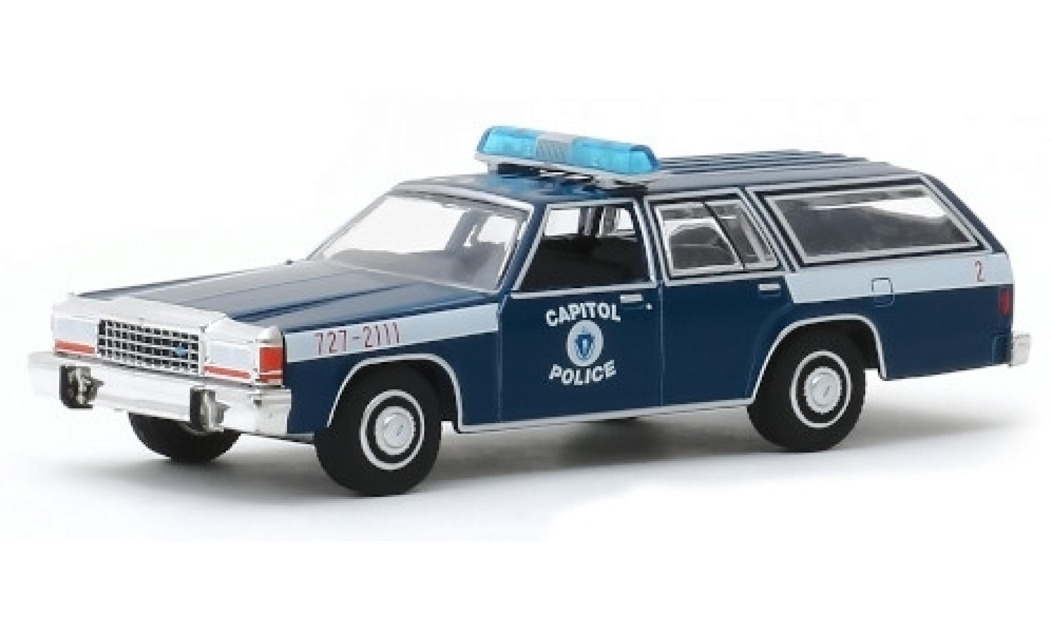 Ford LTD 1/64 Greenlight Station Wagon Massachusetts Capitol Police 1983 modellino in miniatura
