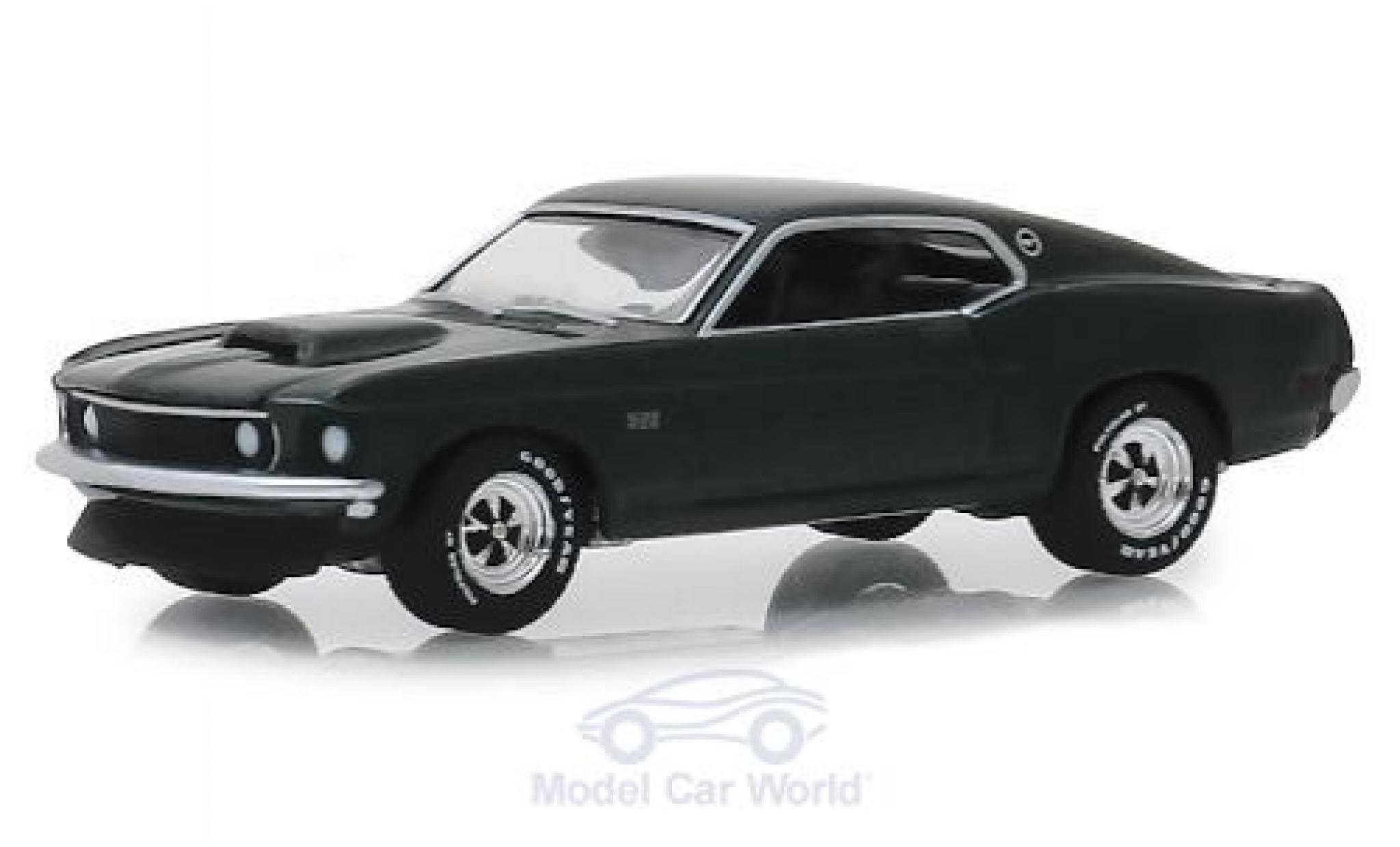 Ford Mustang 1/64 Greenlight BOSS 429 metallico verde 1969 modellino in miniatura