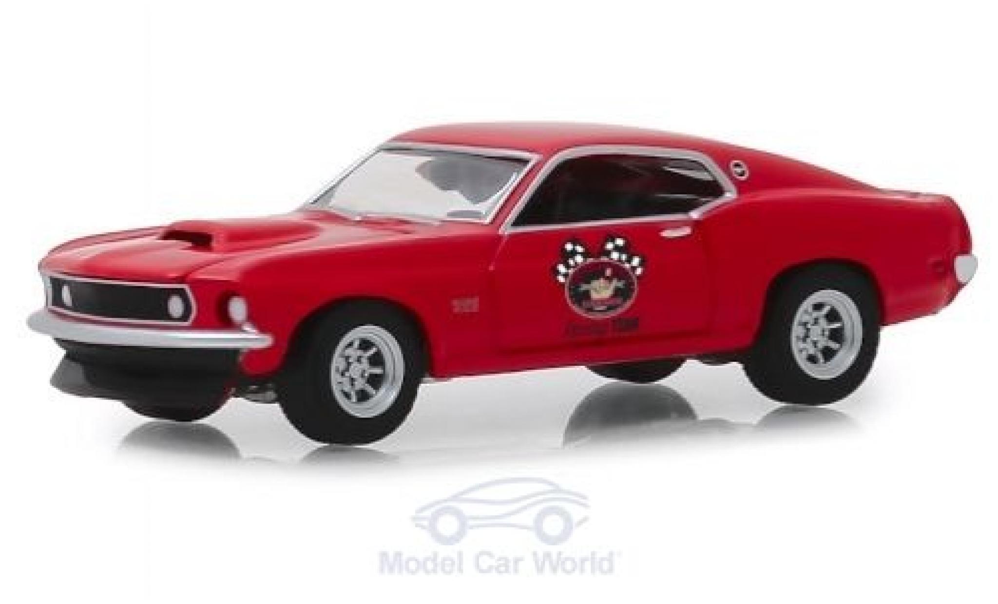 Ford Mustang 1/64 Greenlight BOSS 429 rosso/Dekor 1969 modellino in miniatura