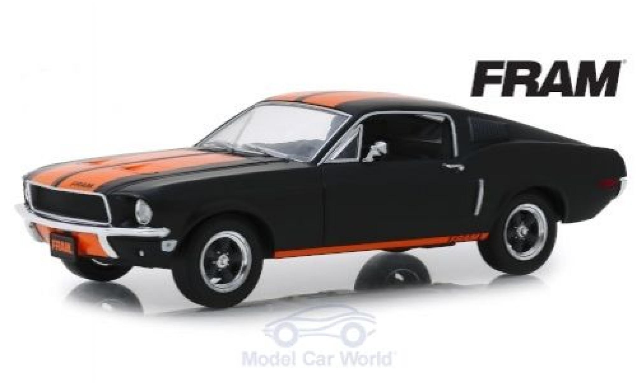 Ford Mustang 1/24 Greenlight Fastback FRAM 1968 modellino in miniatura