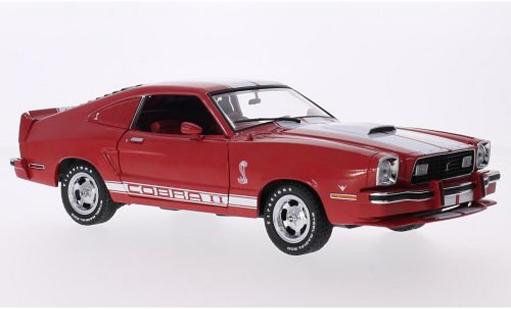 Ford Mustang 1/18 Greenlight II Cobra II rosso/bianco 1978 modellino in miniatura