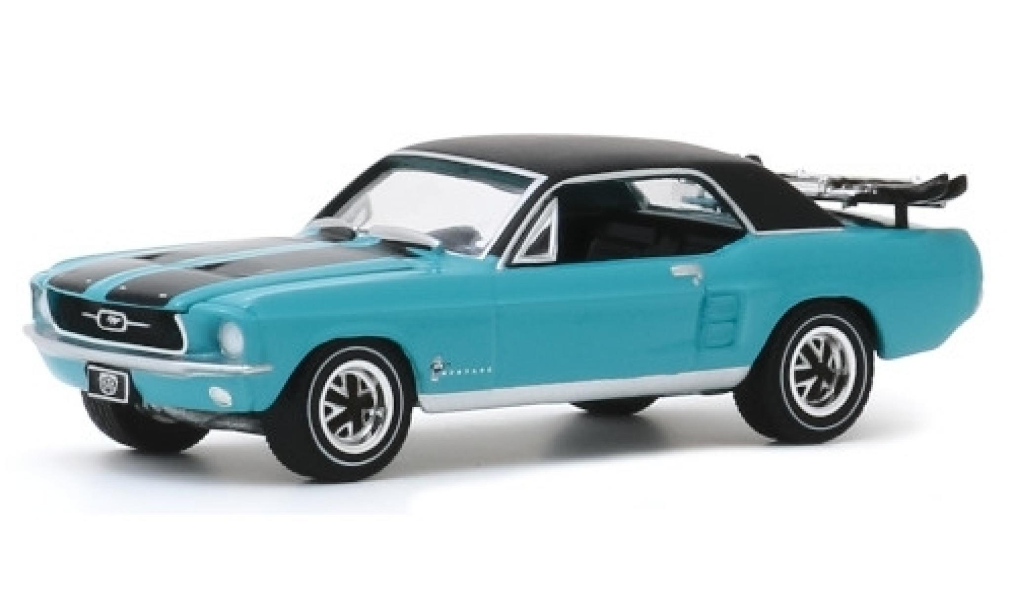 Ford Mustang 1/64 Greenlight Ski Country Special türkis/matt-nero 1967 modellino in miniatura