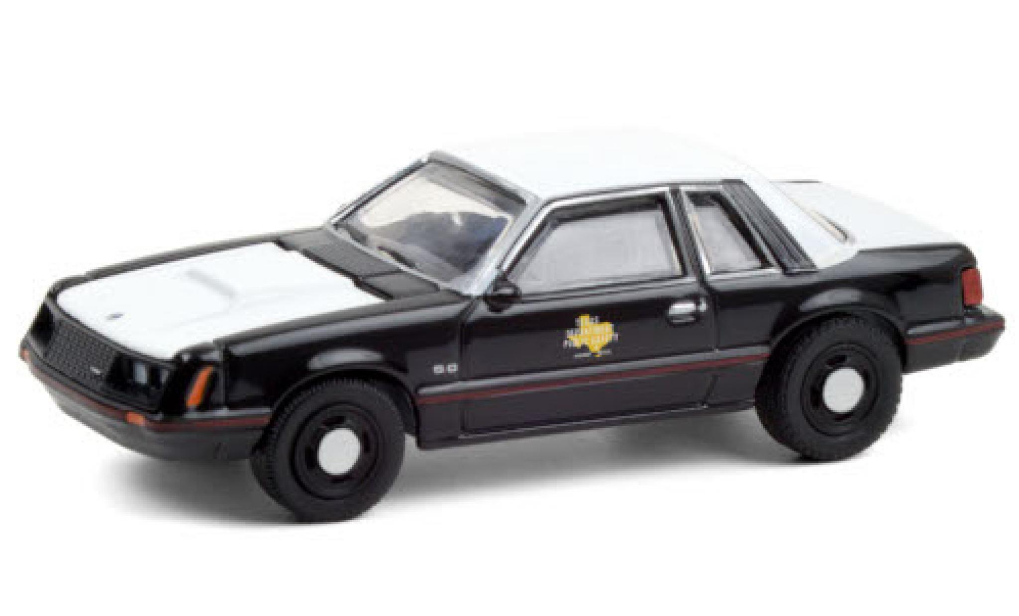 Ford Mustang 1/64 Greenlight SSP Texas Department of Public Safety 1982 modellino in miniatura