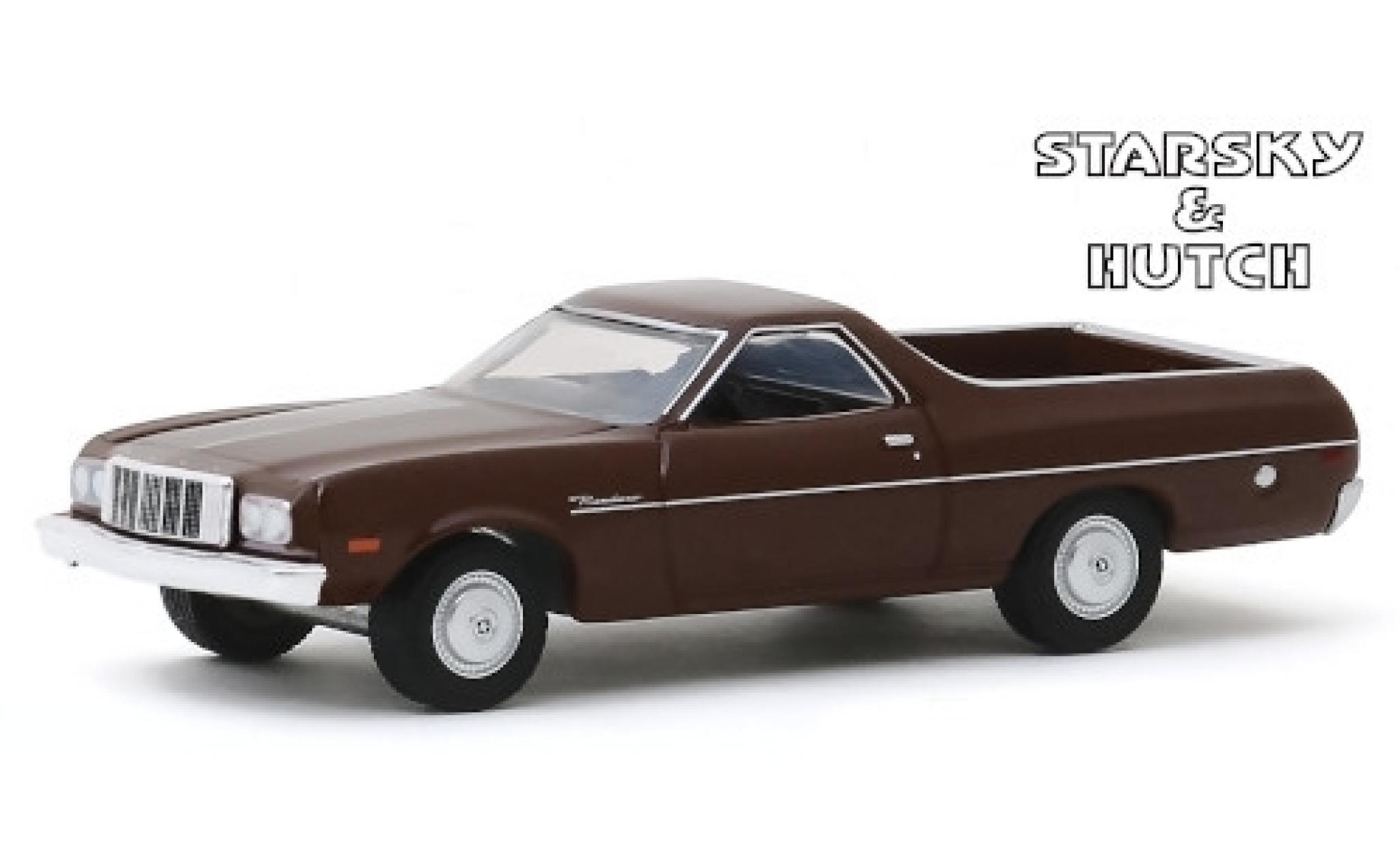 Ford Ranchero 1/64 Greenlight marroneee Starsky & Hutch 1974 modellino in miniatura