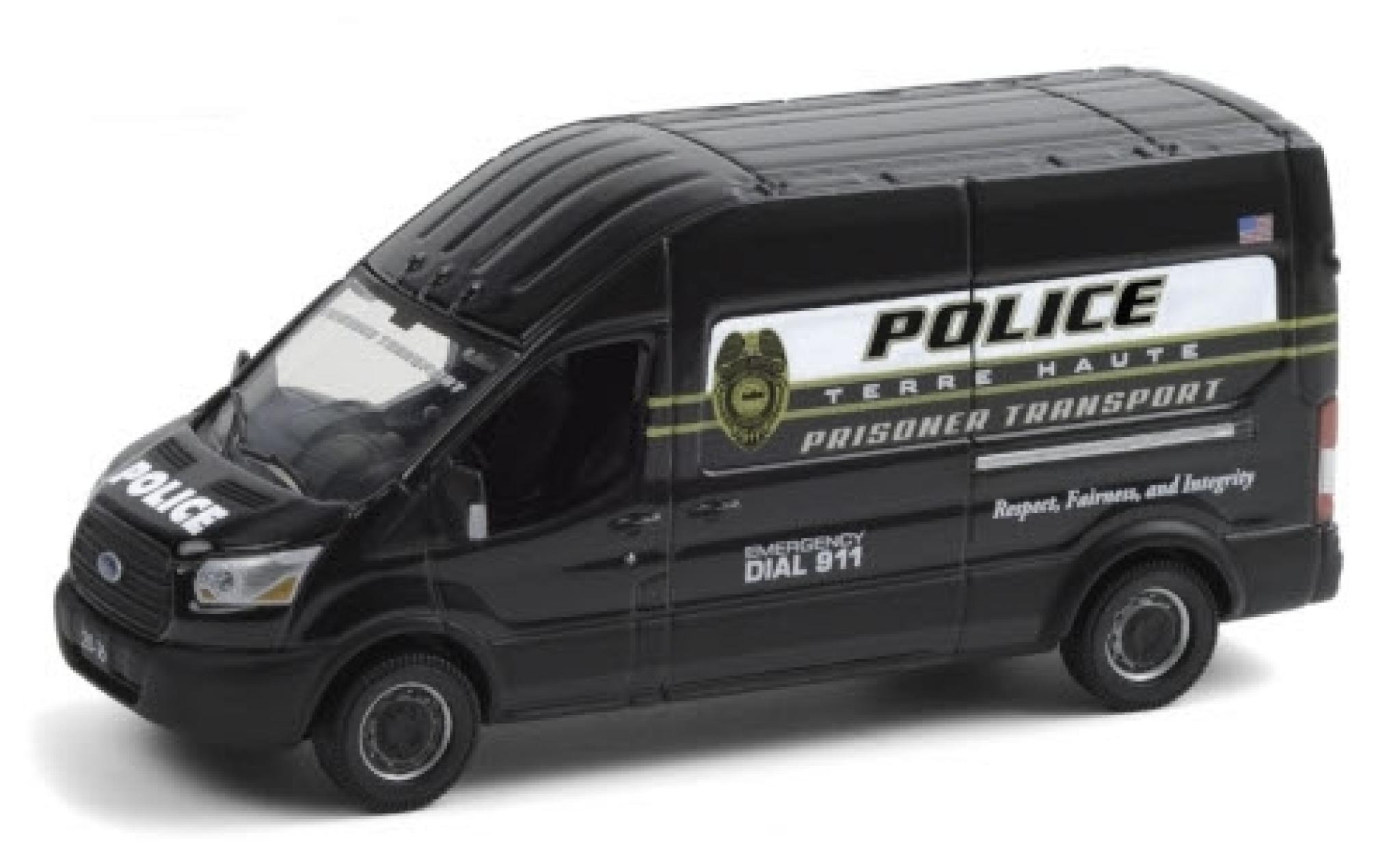 Ford Transit 1/64 Greenlight LWB HD Terre Haute Police Department 2020 Prisoner Transport modellino in miniatura