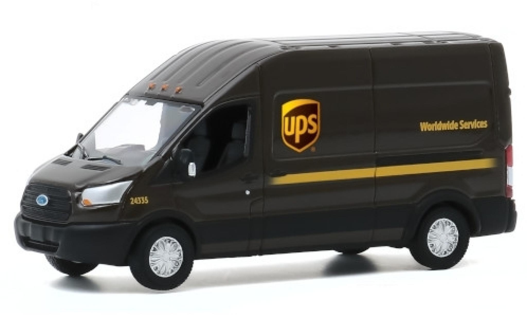 Ford Transit 1/64 Greenlight UPS 2019 modellino in miniatura